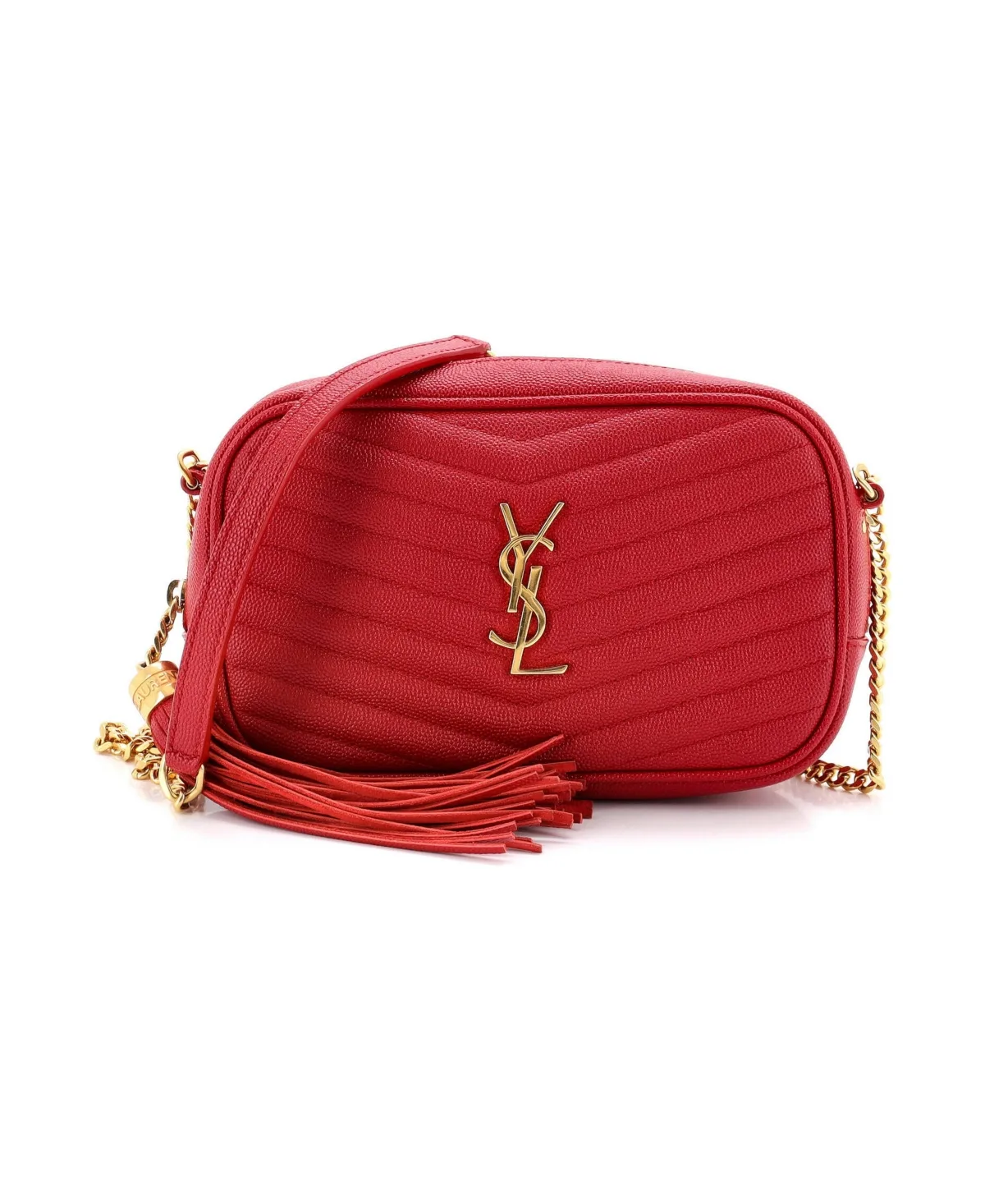 Pre-Owned Saint Laurent Mini Lou Camera Bag Matelasse Chevron Leather by Saint Laurent
