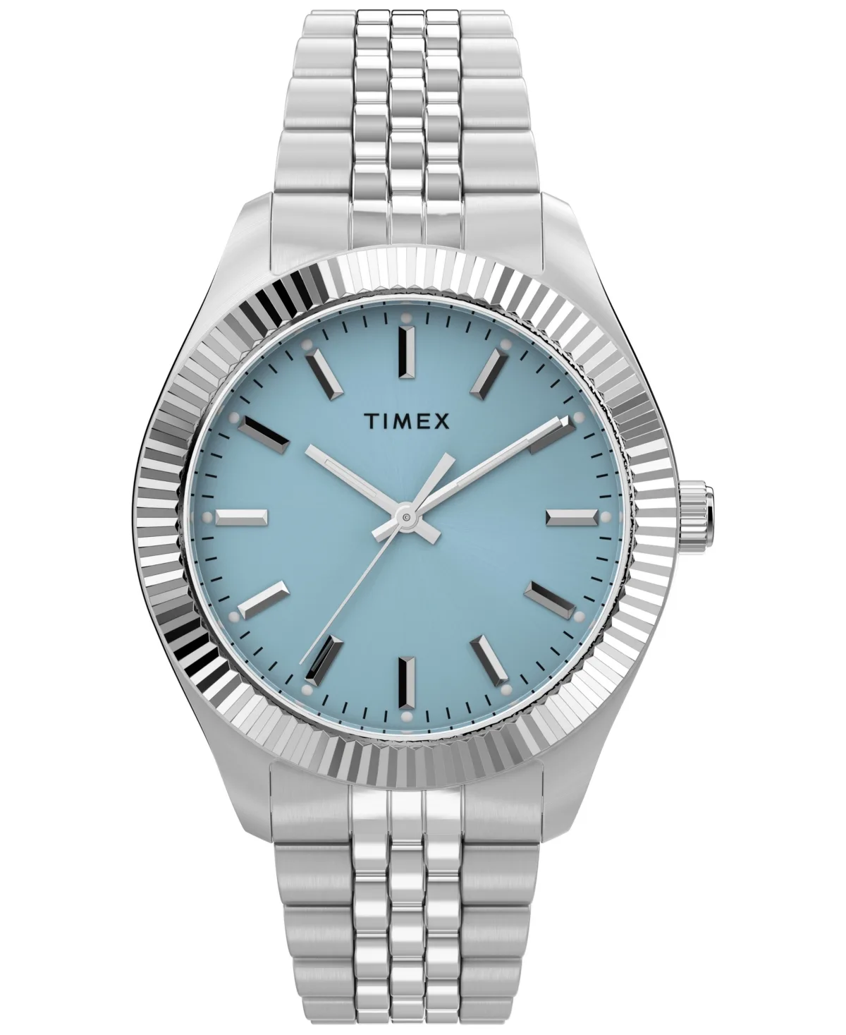 Quartz Analog Legacy Silver-Tone Stainless Steel Watch 36mm by Timex