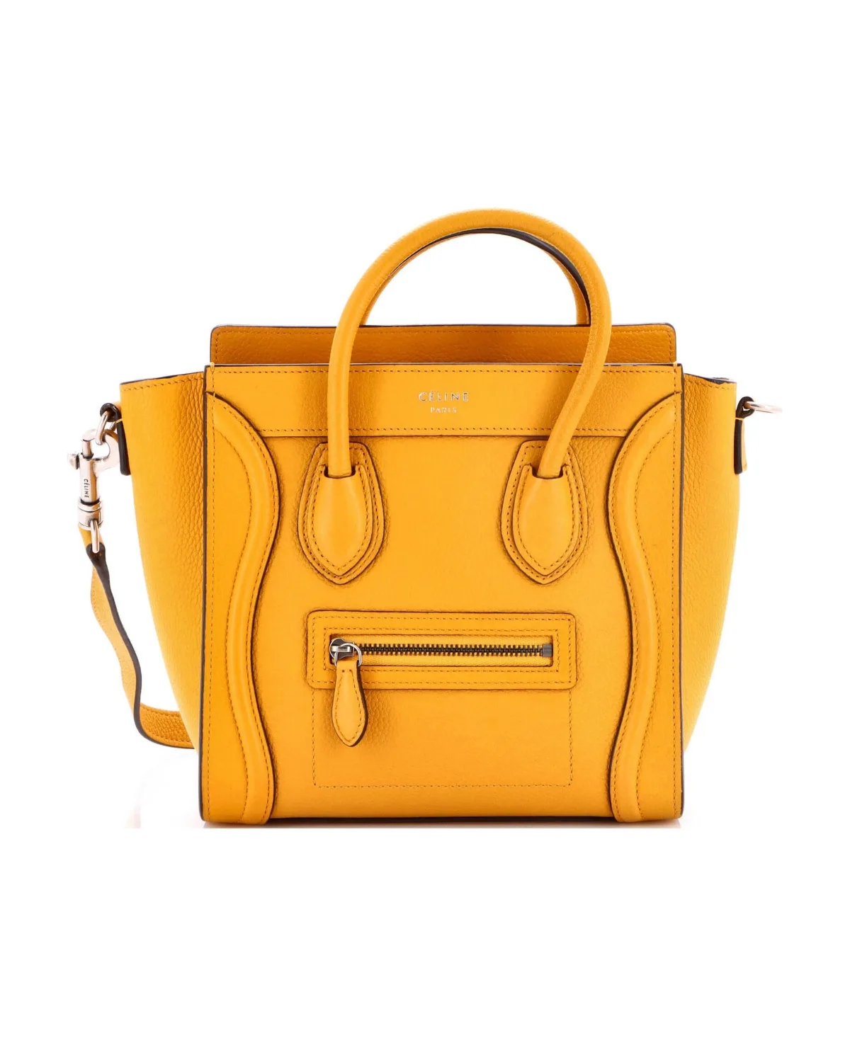 Pre-Owned Celine Nano Luggage Bag Grainy Leather by Celine