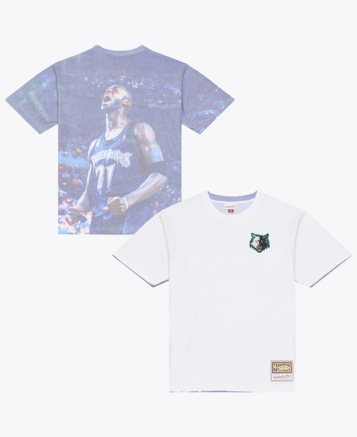 Kevin Garnett Minnesota Timberwolves Hardwood Classics Player Sublimated T-Shirt