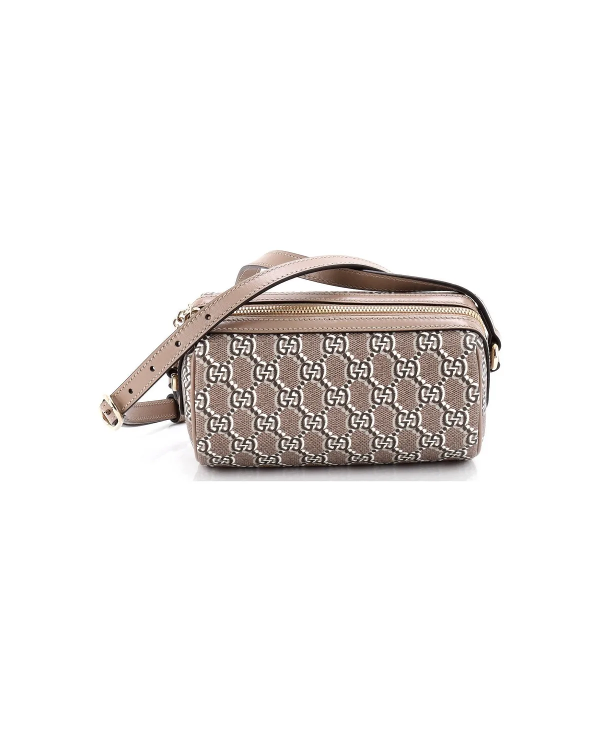 Pre-Owned Gucci Mini Cylindrical Shoulder Bag Gg Shadow Coated Canvas by Celine