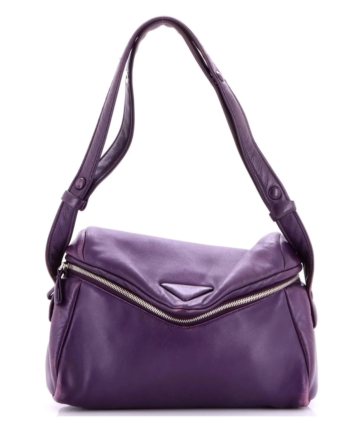 Pre-Owned Prada Medium Padded Signaux Shoulder Bag Nappa Leather by Prada