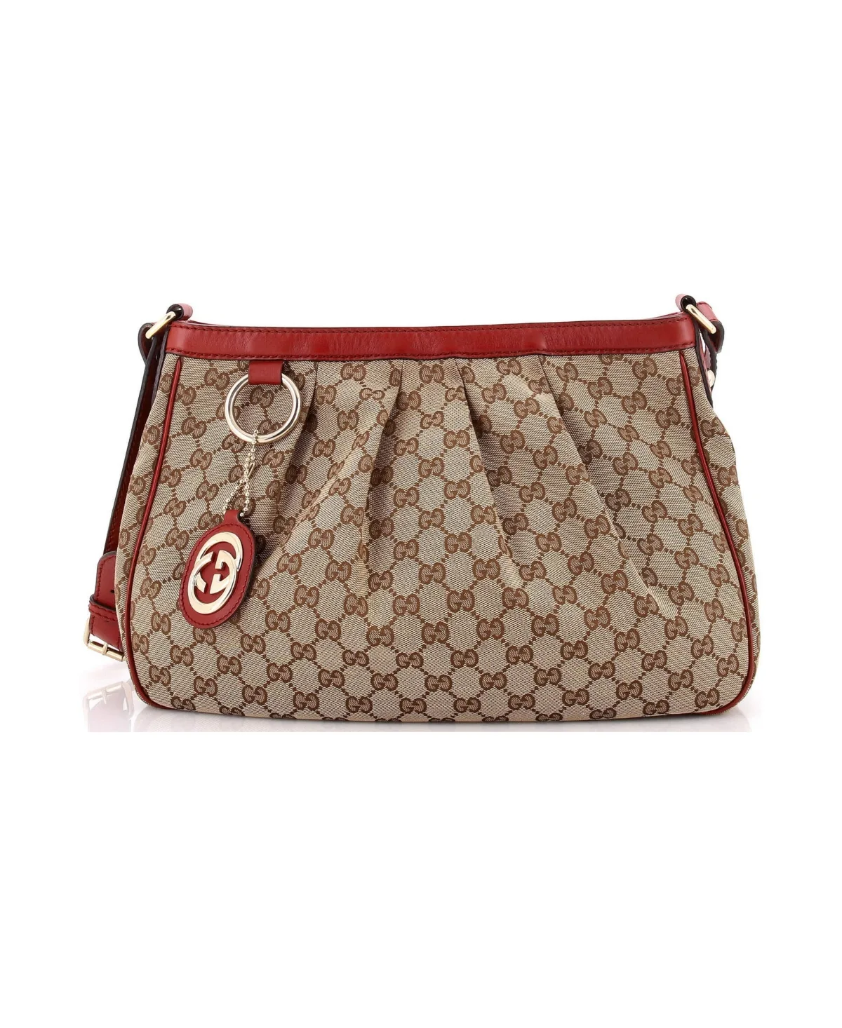 Pre-Owned Medium Sukey Hobo GG Canvas with Leather by Gucci