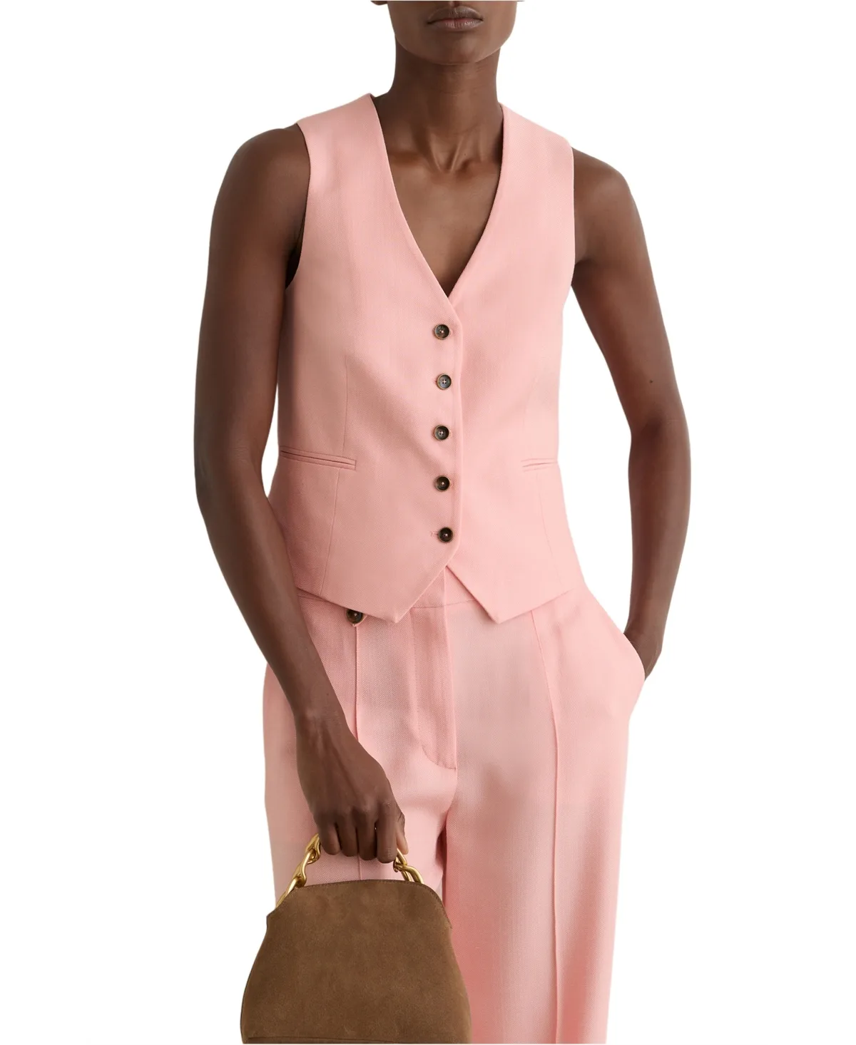 Magda Sleeveless V-Neck Tailored Vest