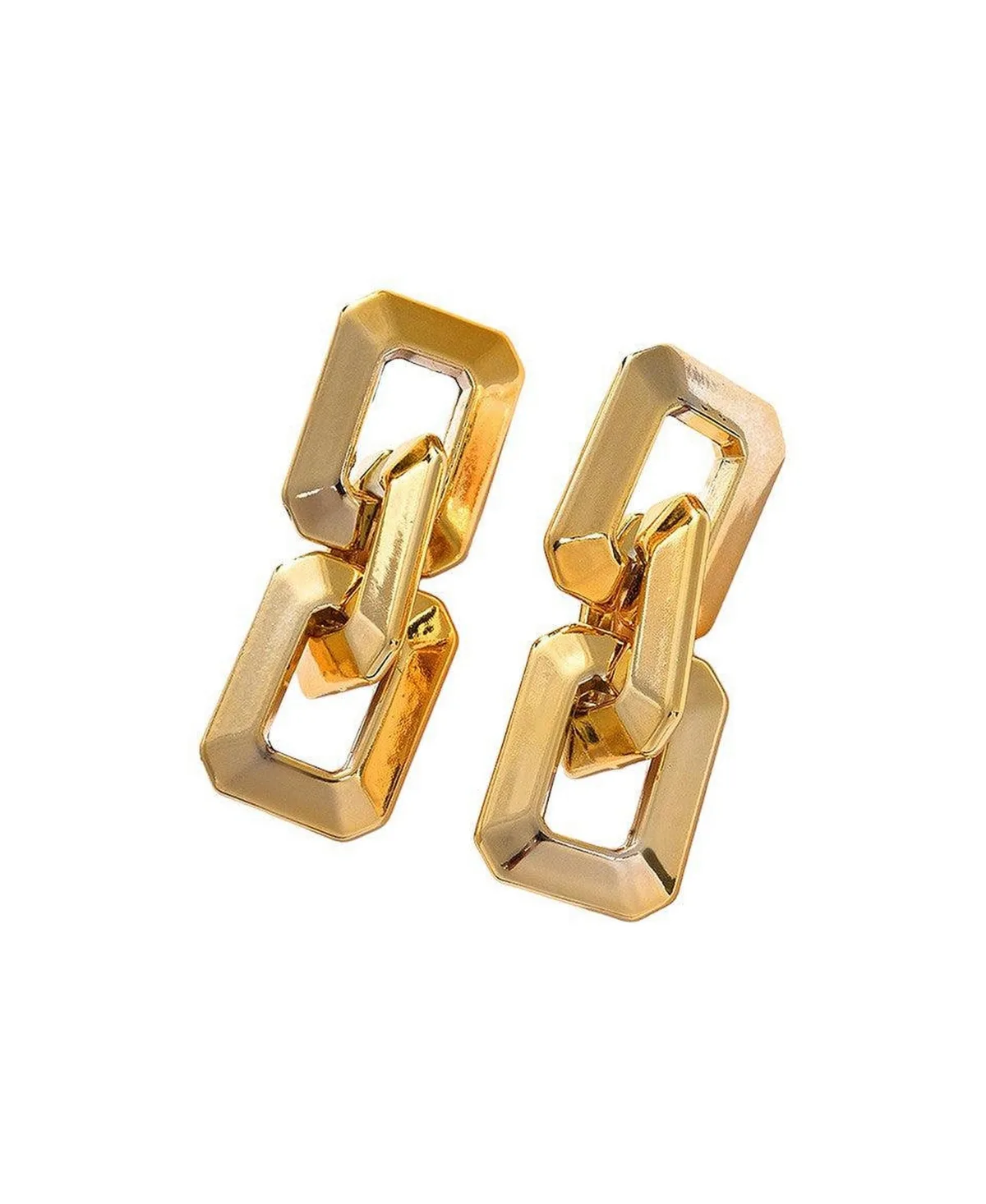 Gold-Tone Chainlink Drop Earrings