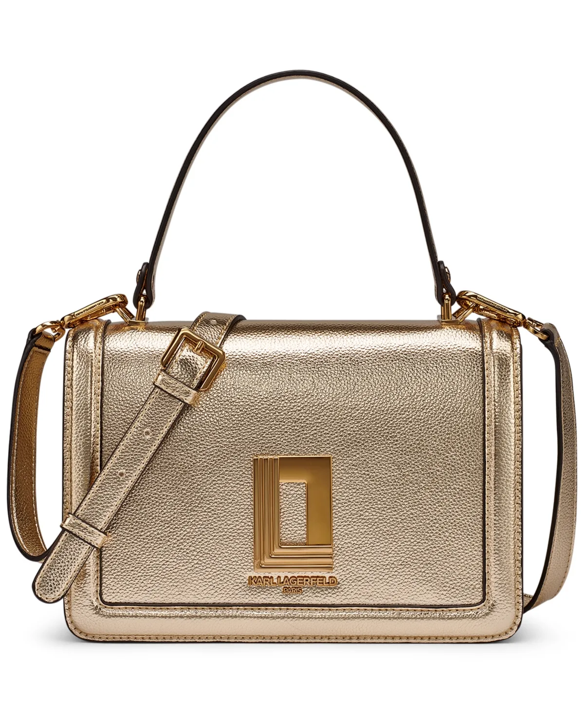 Simone Bow-Detail Top-Handle Faux-Leather Satchel by Karl Lagerfeld