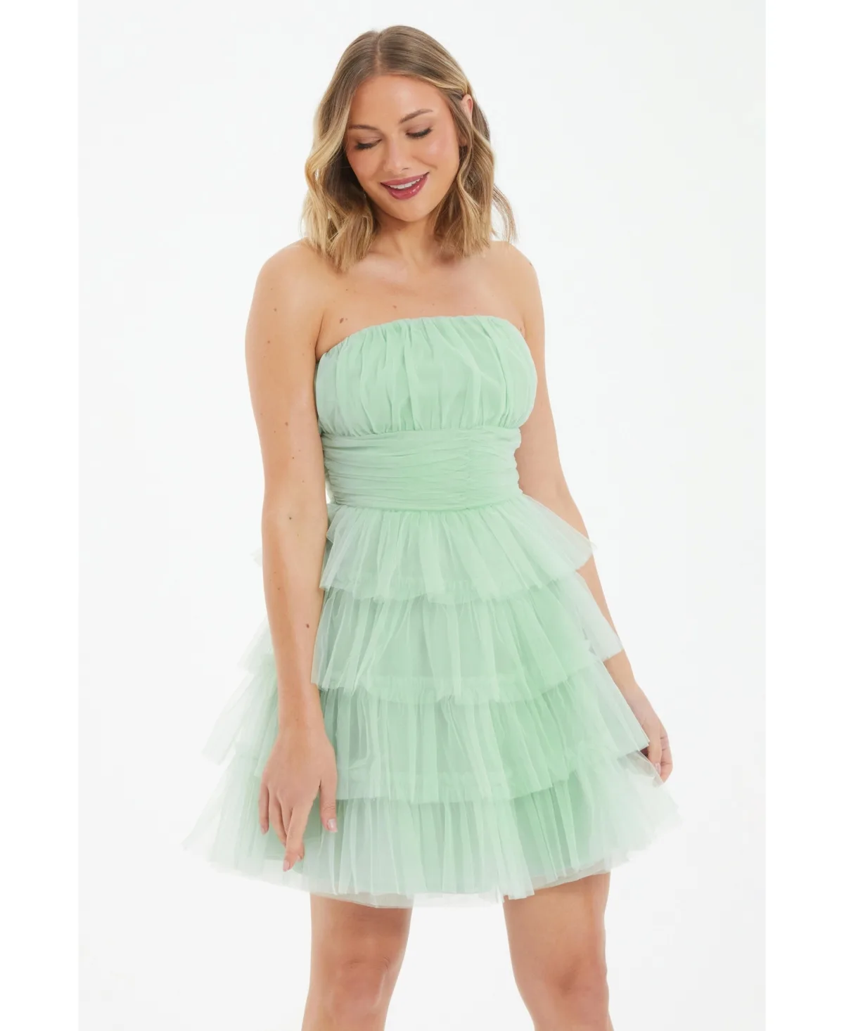 Tulle Tiered Mini Dress
