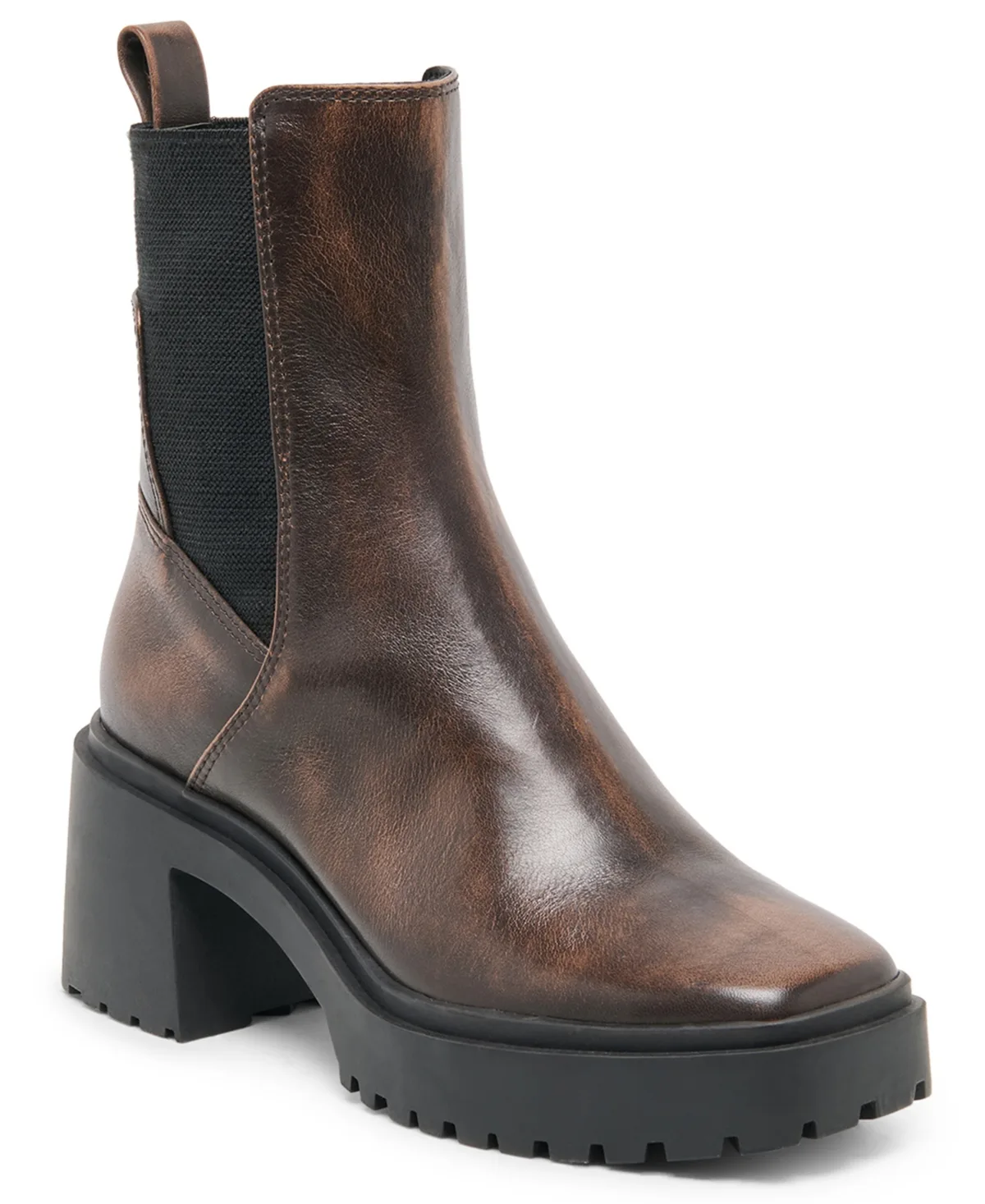 Grizly H2O Square-Toe Chelsea Lug-Sole Booties - Leather by Dolce Vita