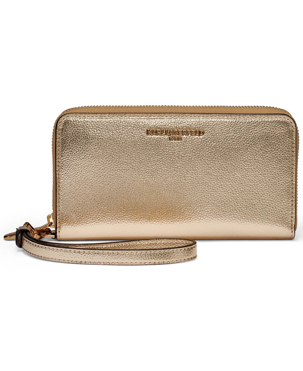Karl Lagerfeld Paris Maybelle Zip Around Wristlet Faux Leather Wallet by Karl Lagerfeld