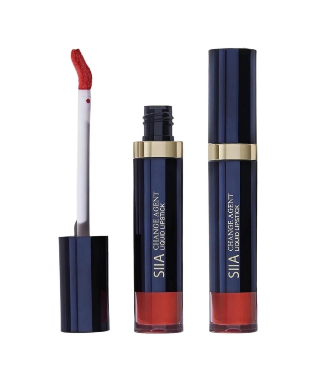 2-Pc Change Agent Long-Lasting Matte Liquid Lipstick Duo Set - Flamenco Red by Siia Cosmetics