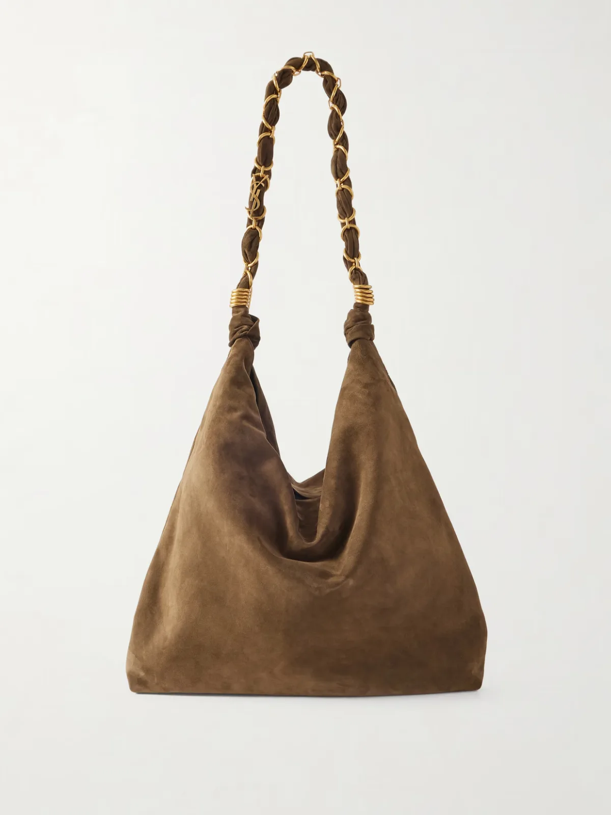 - Amalia Embellished Suede Shoulder Bag -