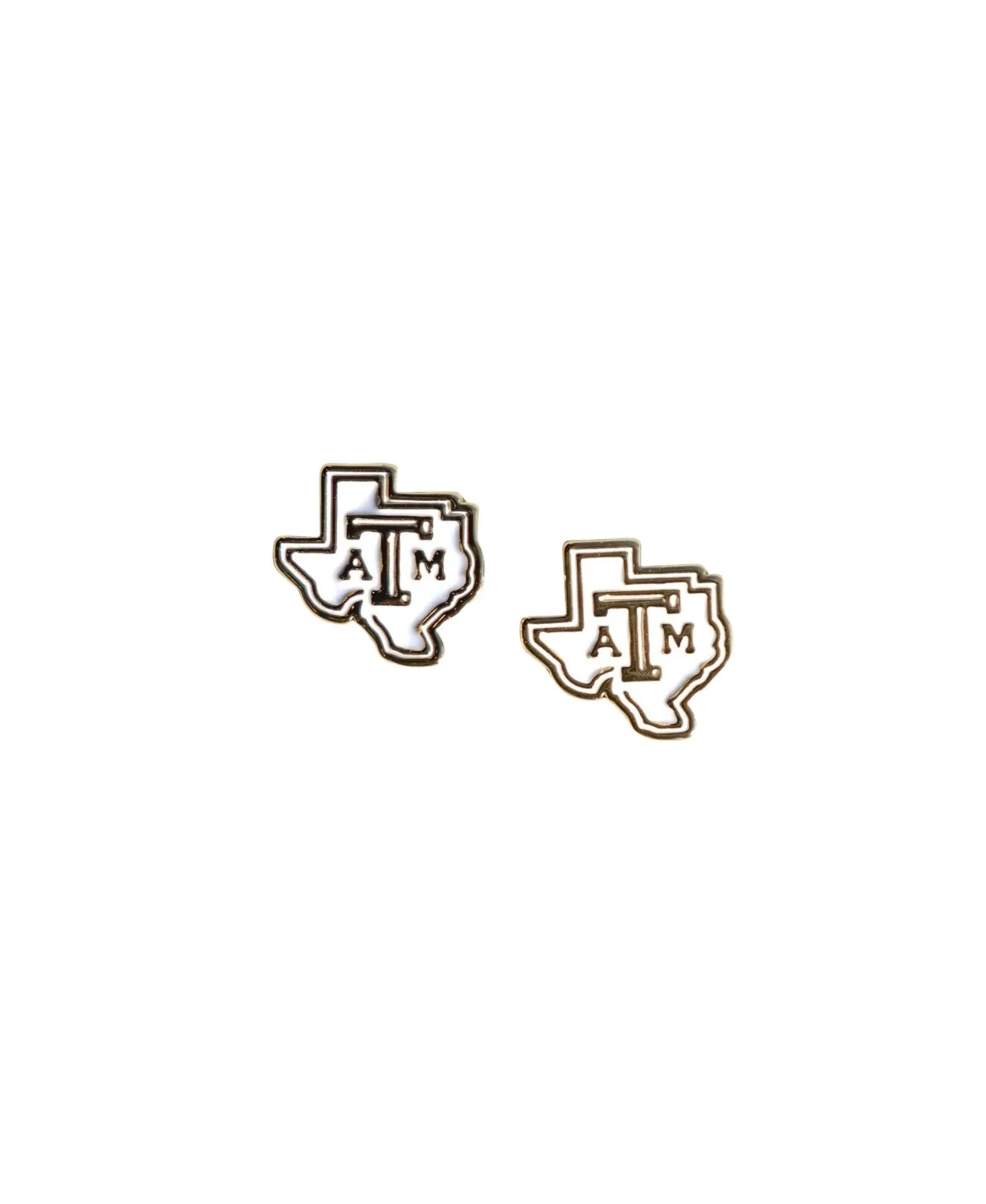 Gold-Plated Texas A&M University Stud Earrings by Nickel & Suede