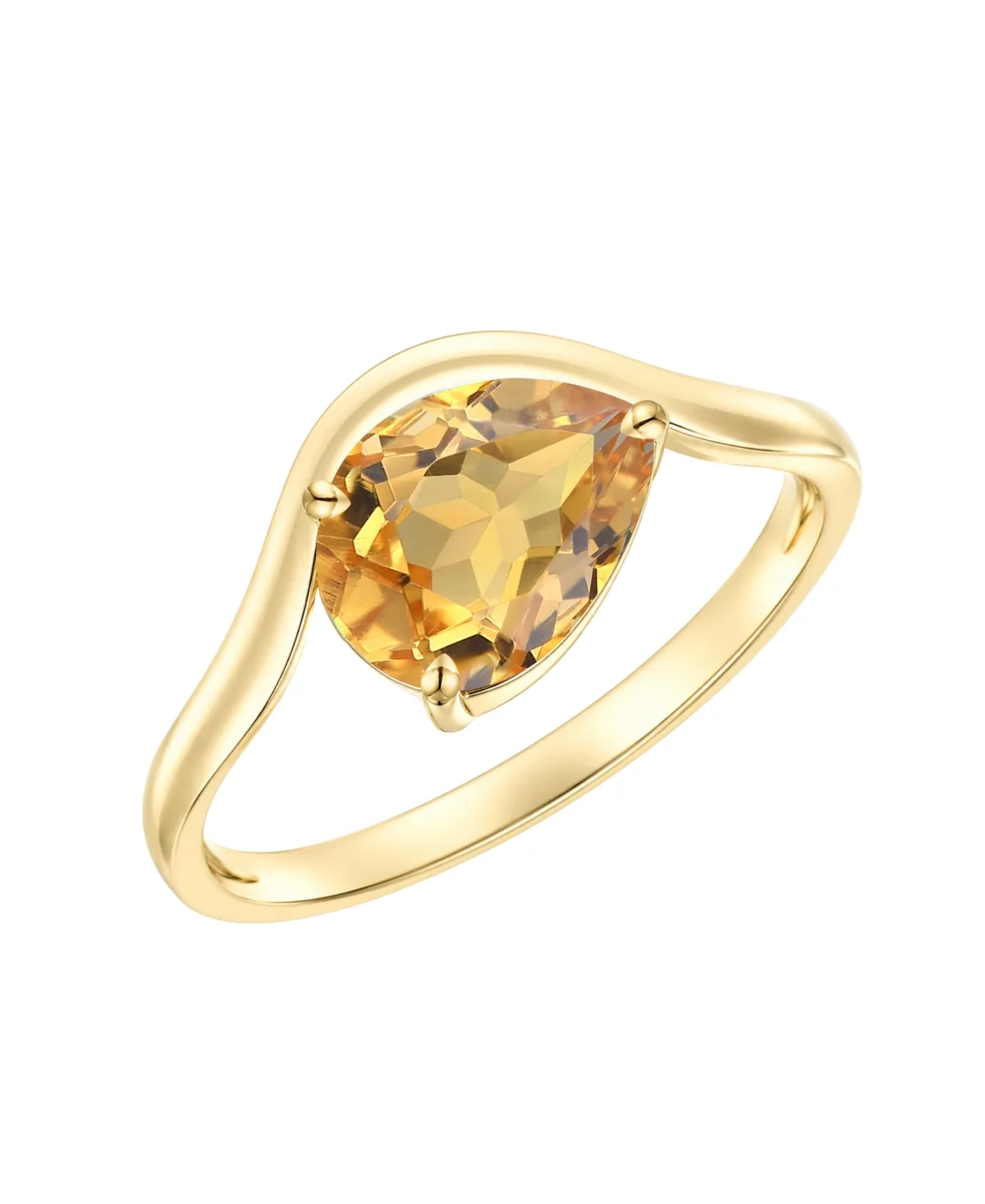 Amethyst Pear Ring (1-1/2 ct. t.w.) in 14K Gold Over Sterling Silver by Macy's