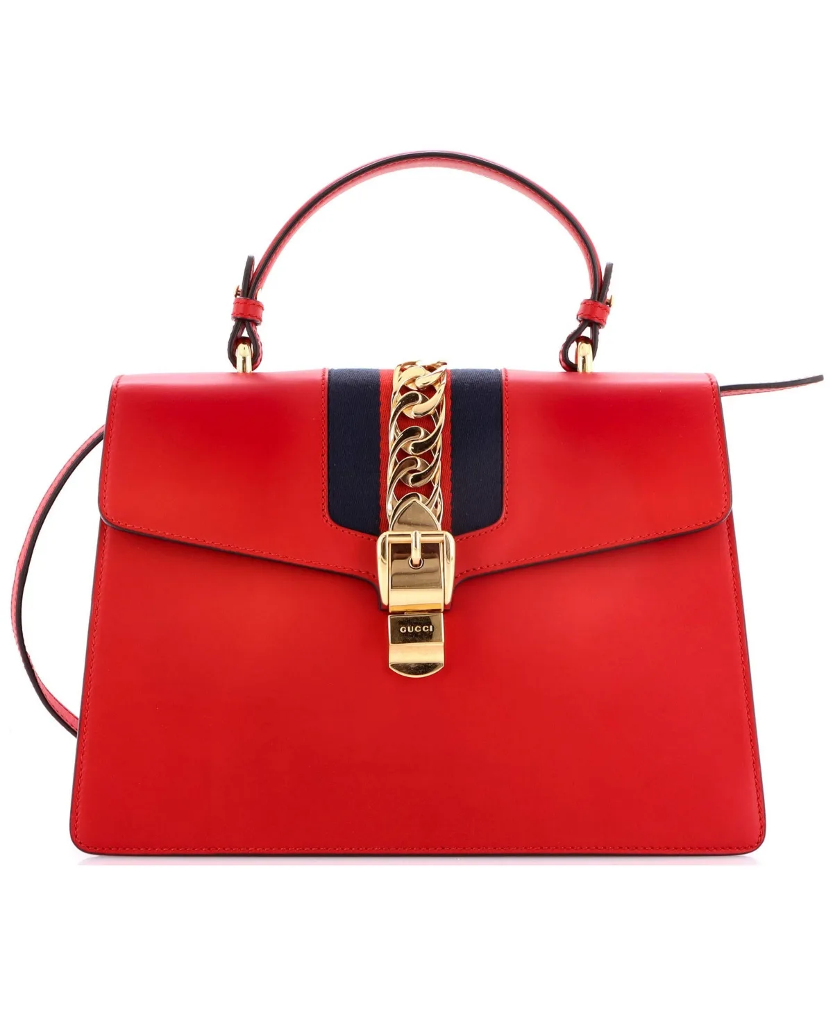 Pre-Owned Gucci Medium Sylvie Top Handle Bag Leather