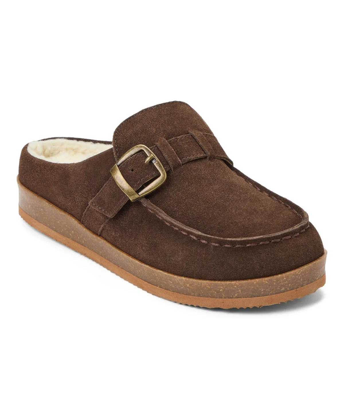 Genuine Suede Clog Memory Foam Slippers