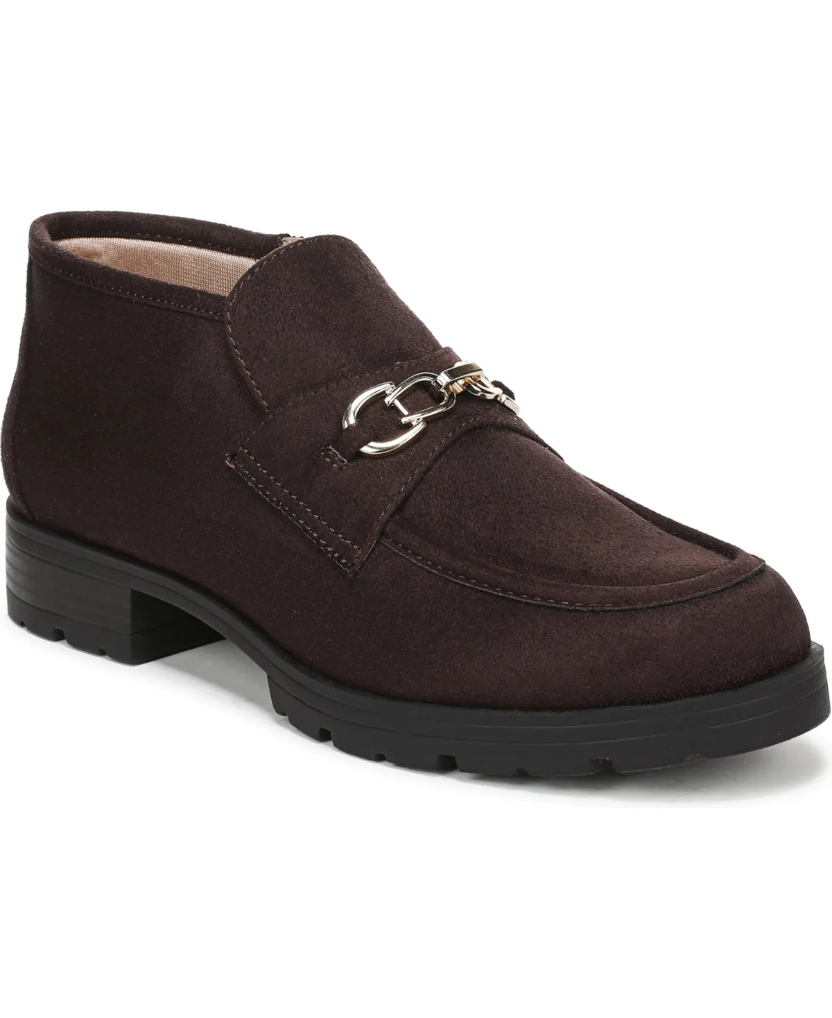 Leila Chukka Almond Toe Short Boots - Dark Chocolate Microsuede by LifeStride