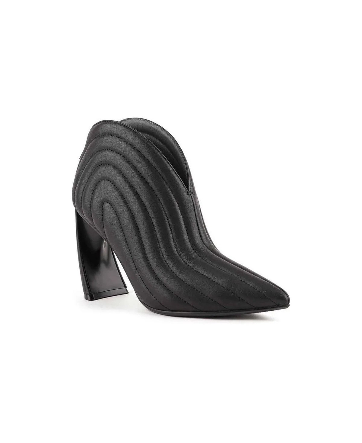 Zuma Luna Hi Leather Quilted Pointed-Toe Booties by United Nude
