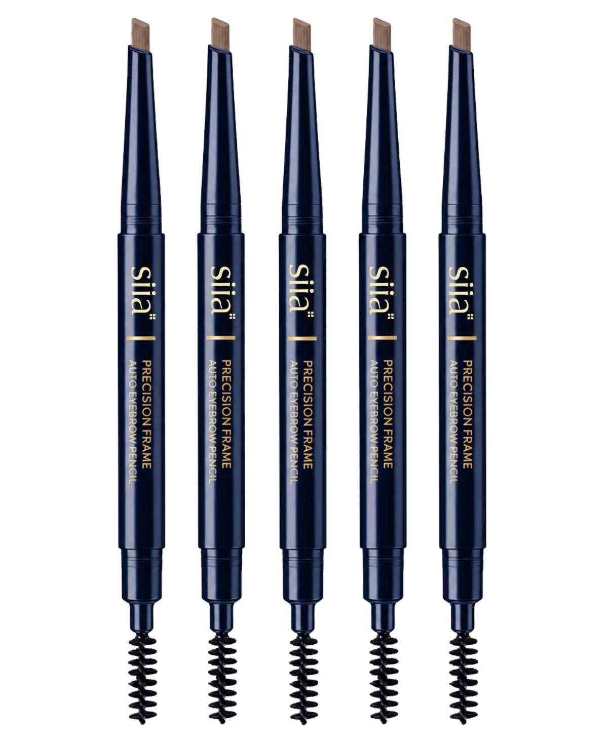 5 Pieces Precision Frame Auto Eyebrow Pencil - 01 Light Brown by Siia Cosmetics