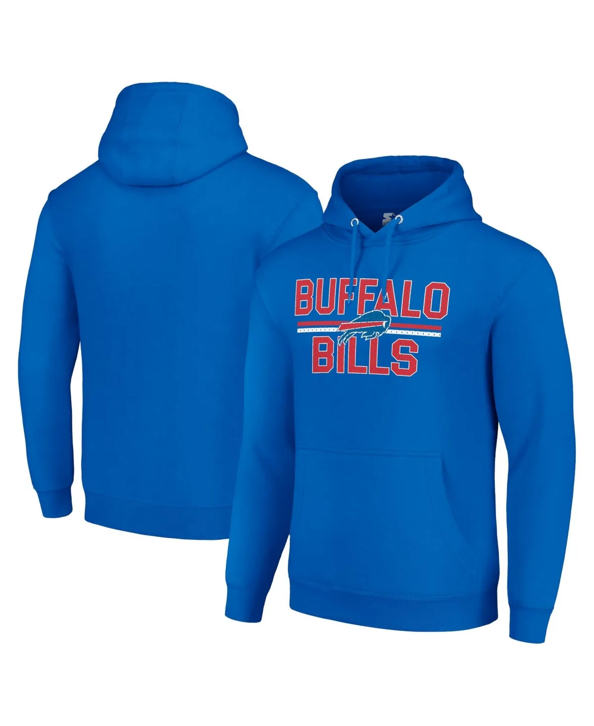Buffalo Bills Team Mesh Print Graphic Tri-Blend Pullover Hoodie