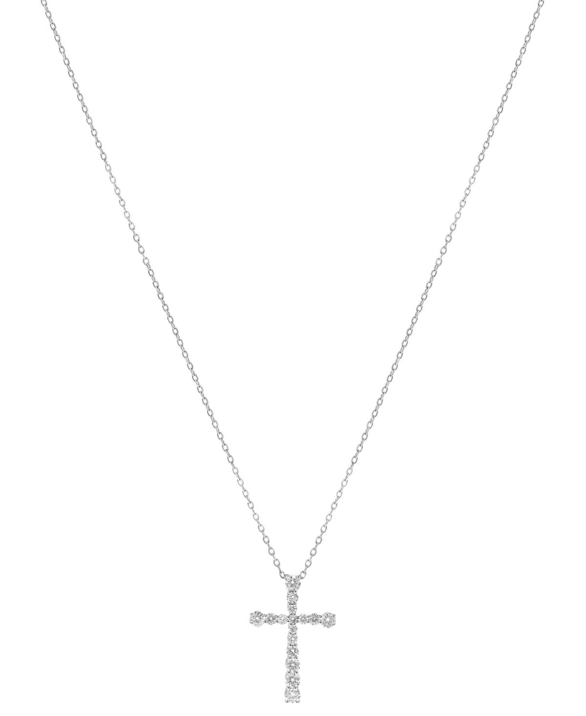 Diamond Cross Pendant (1/2 ct. t.w.) in 14k White Gold by Macy's