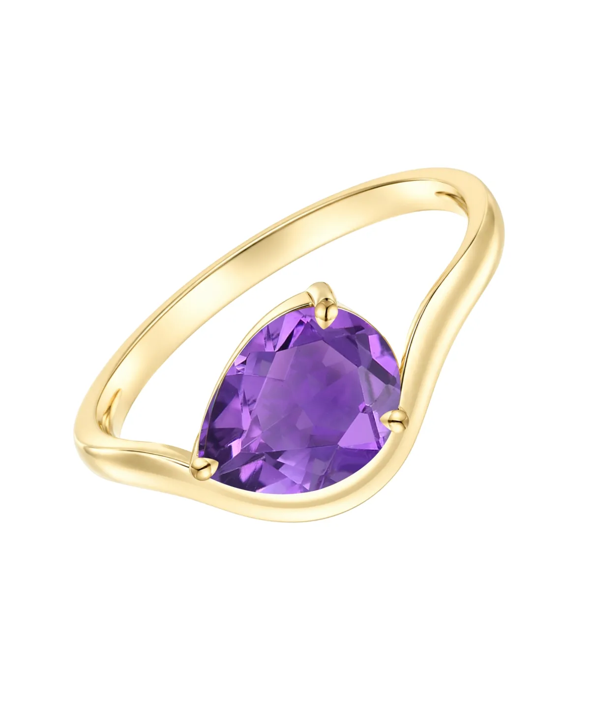 Pear Ring (1-1/2 ct. t.w.) in 14K Gold Over Sterling Silver