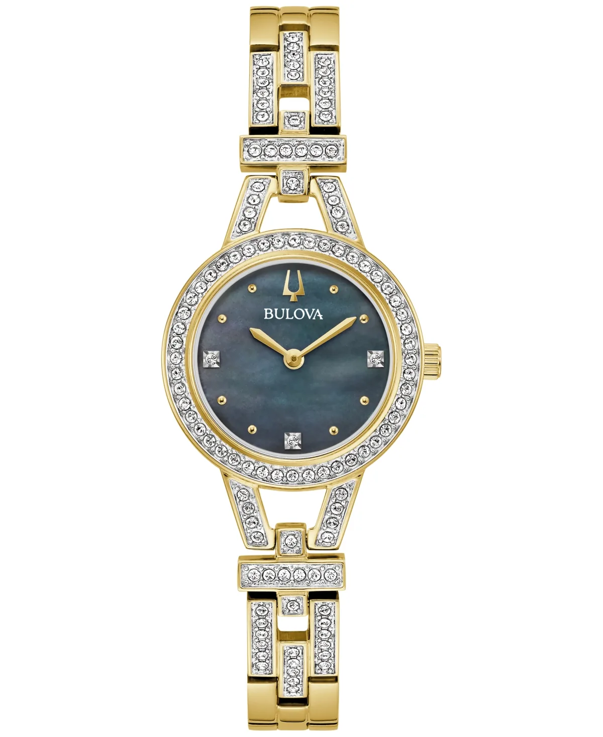 Quartz Analog Gold-Tone Stainless Steel Bracelet Watch 25mm by Bulova