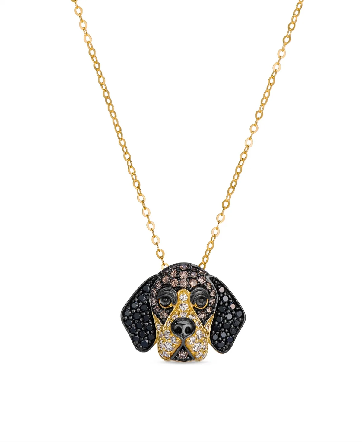 Honey Gold Colored Diamond Dog Pendant (1/2 ct. t.w.) in 14k Yellow Gold by Le Vian