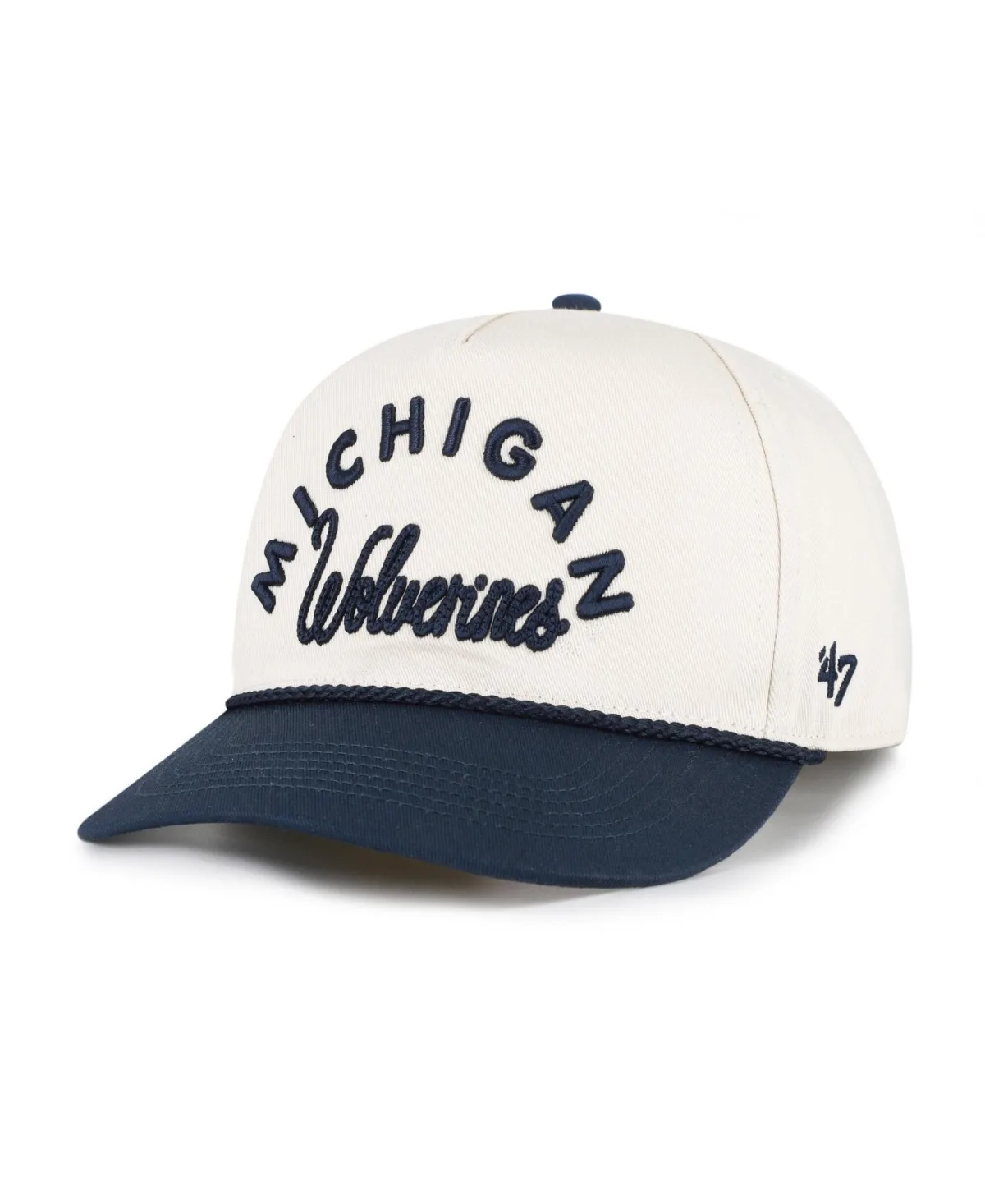 Michigan Wolverines Rope Script Hitch Adjustable Hat by 47 Brand