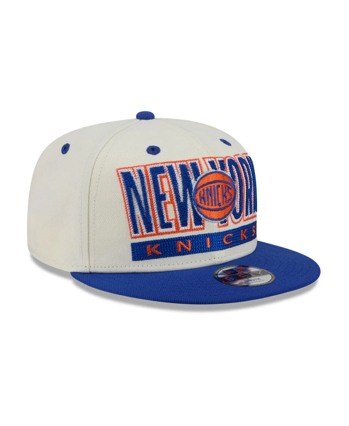 Cream/Blue New York Knicks Classic 9FIFTY Snapback Hat by New Era