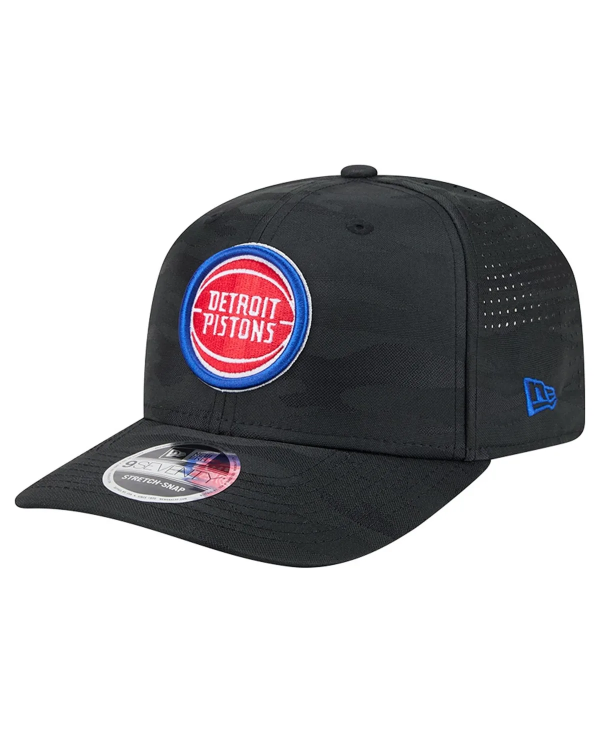 Detroit Pistons Camo 9SEVENTY Perforated Adjustable Hat by New Era
