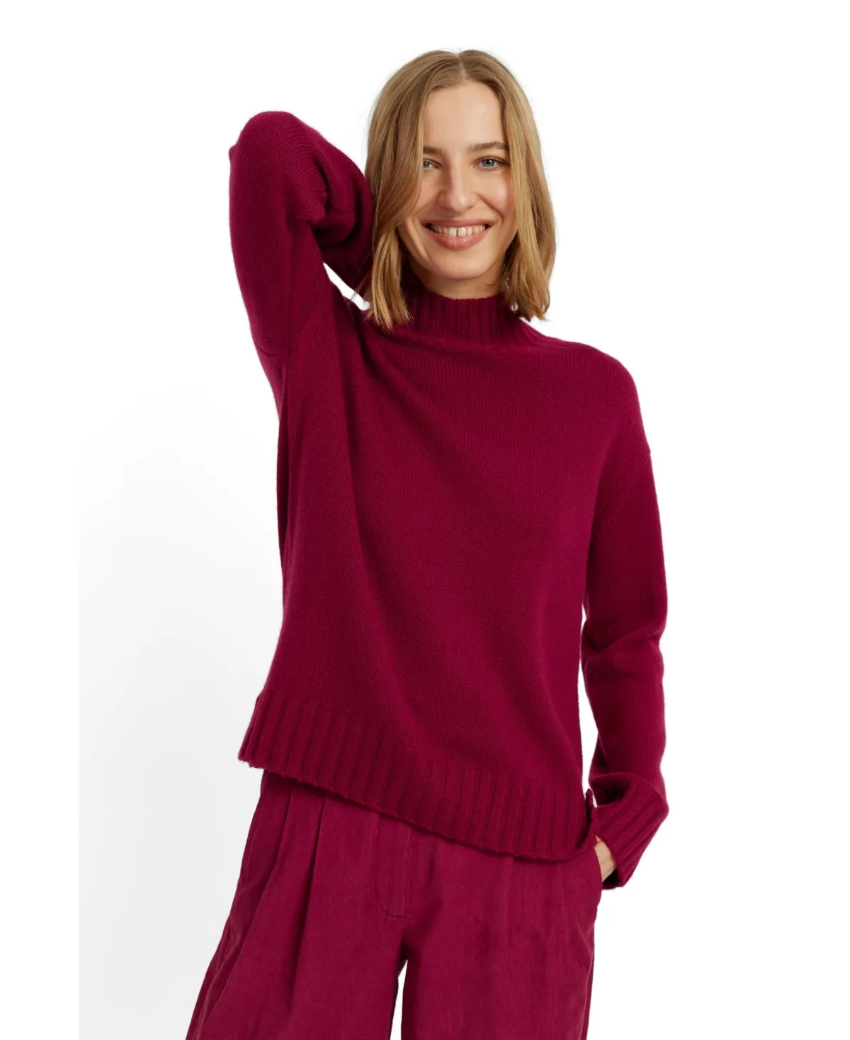 Chinti & Parker Pure Cashmere Funnel Neck Sweater