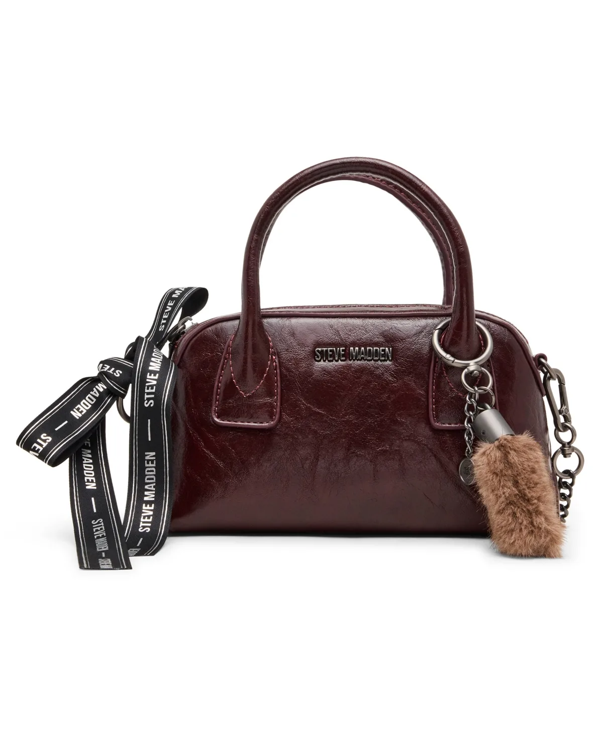 Melodie Faux Leather Crossbody Top Handle Satchel by Steve Madden