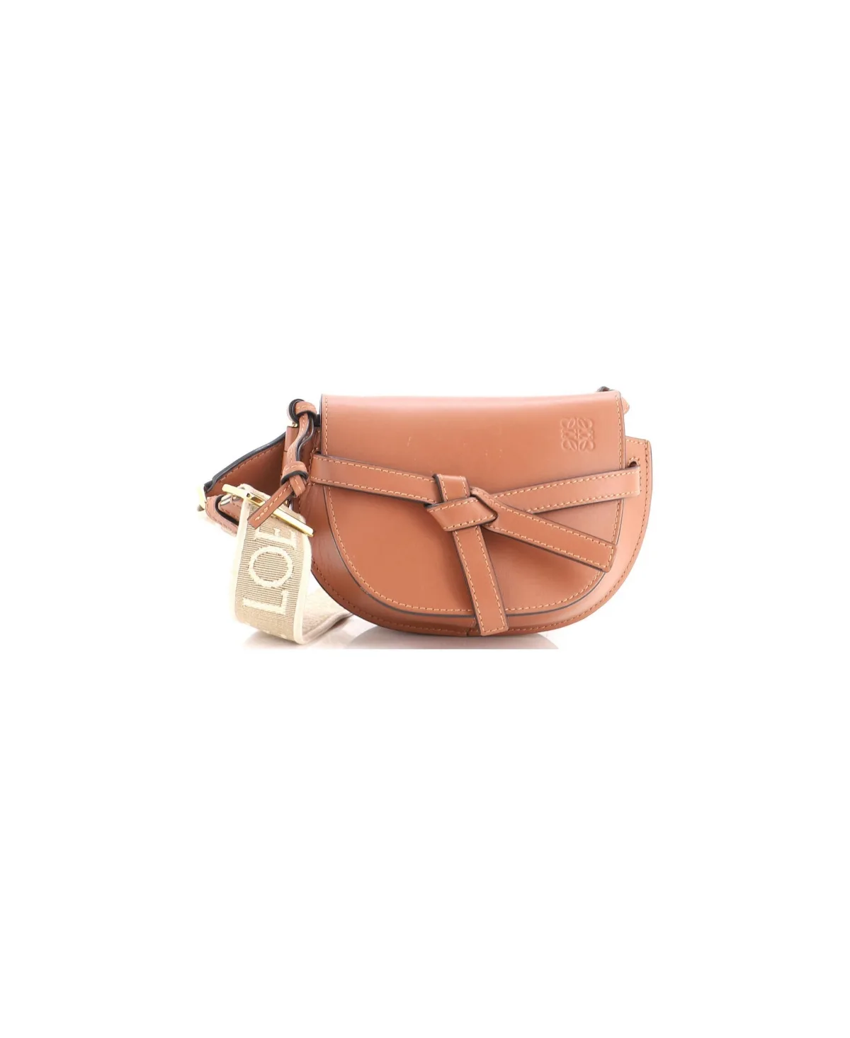 Pre-Owned Loewe Mini Gate Dual Shoulder Bag Leather by LOEWE