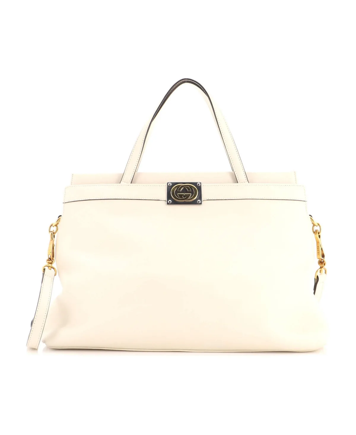 Pre-Owned Gucci Medium Linea Matisse Interlocking G Top Handle Tote Leather