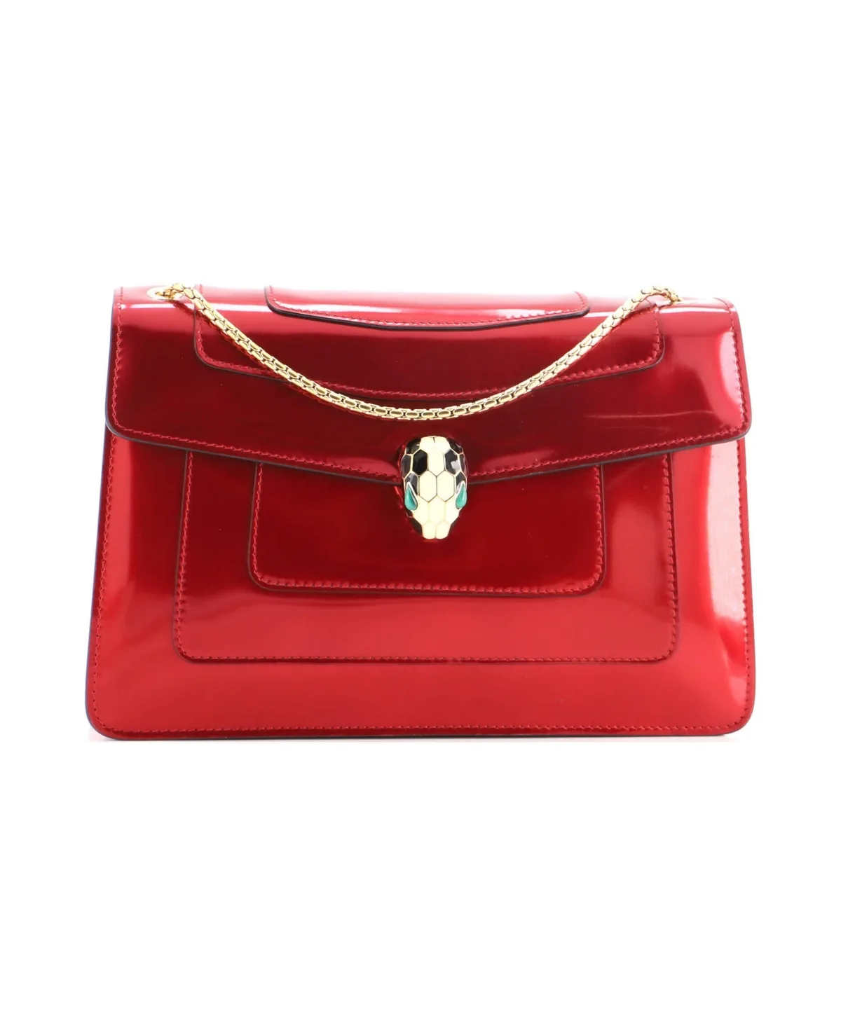 Pre-Owned Bvlgari Medium Serpenti Forever Shoulder Bag Patent by BVLGARI