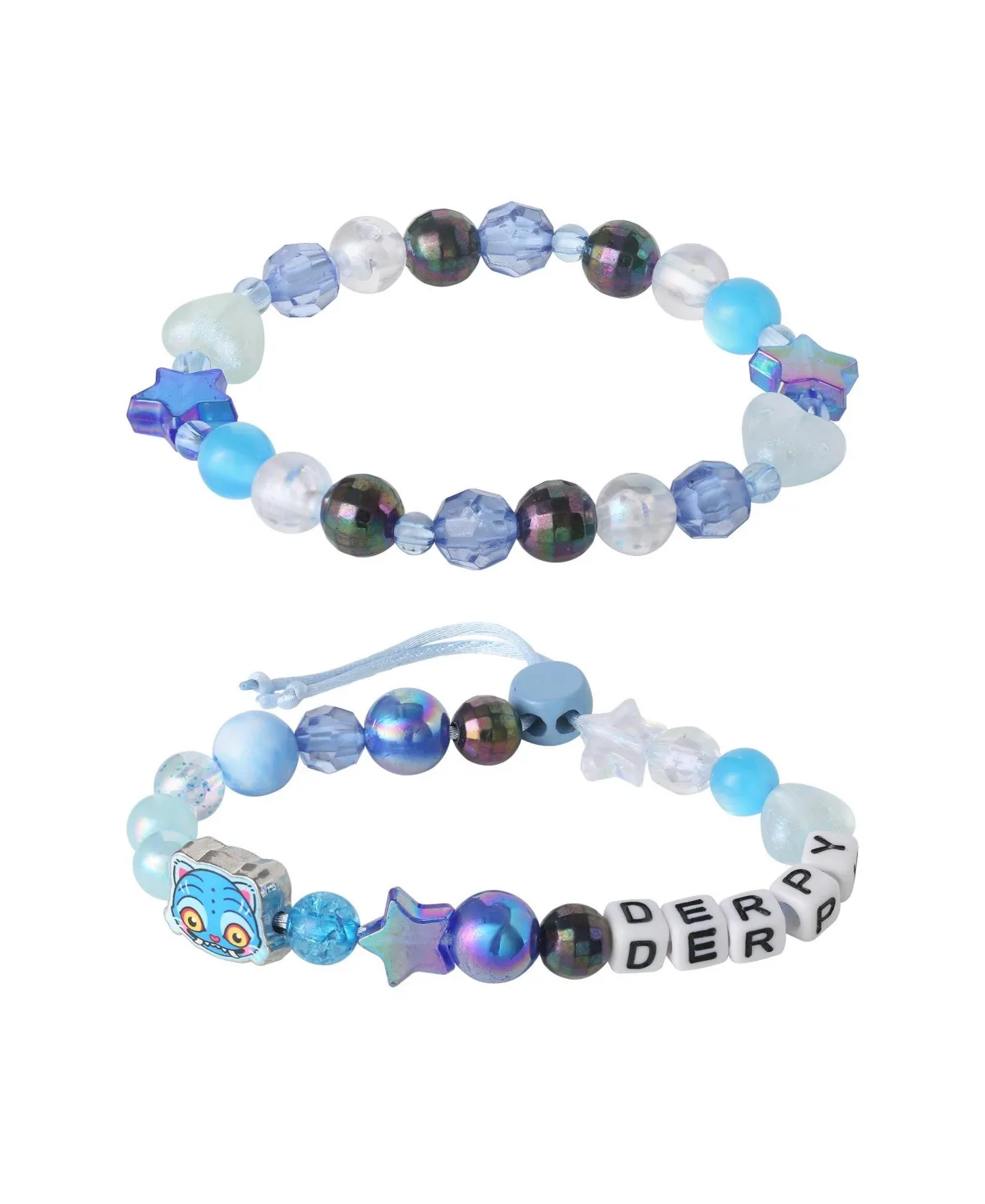 Derpy Adjustable and Stretch Beaded Bracelets, 2-Piece Set by Kpop Demon Hunters