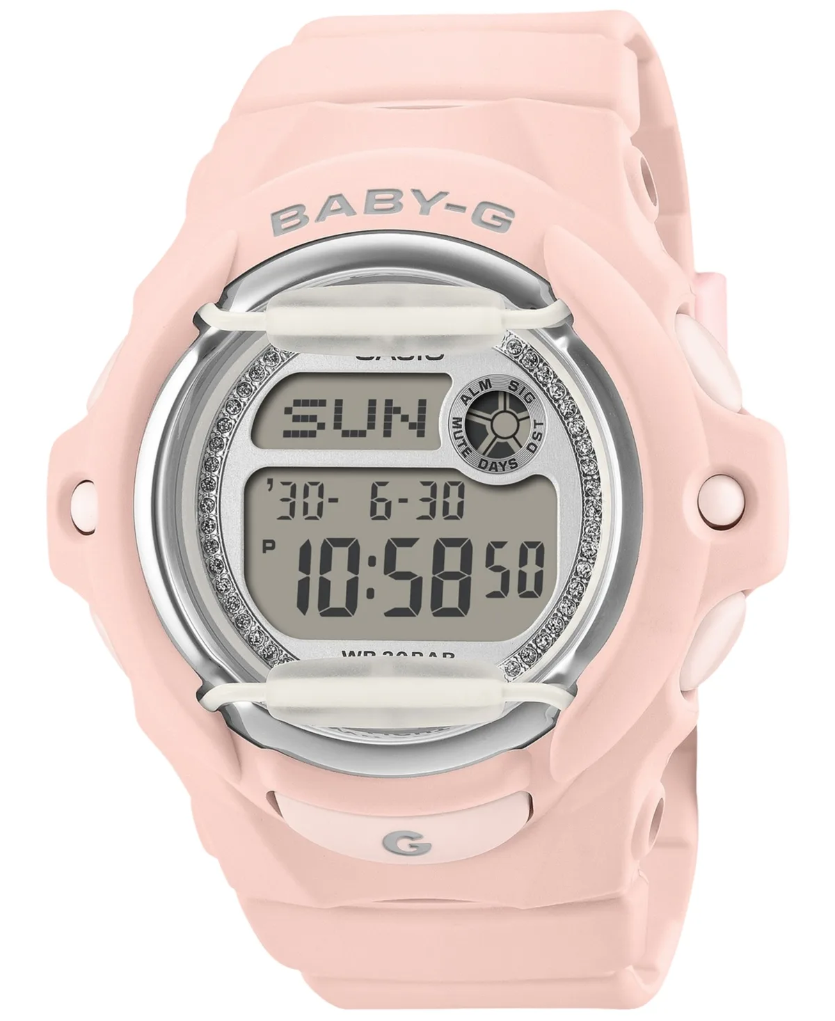 Baby-G Japanese Quartz Digital Pink Resin Watch 42.6mm by G-Shock