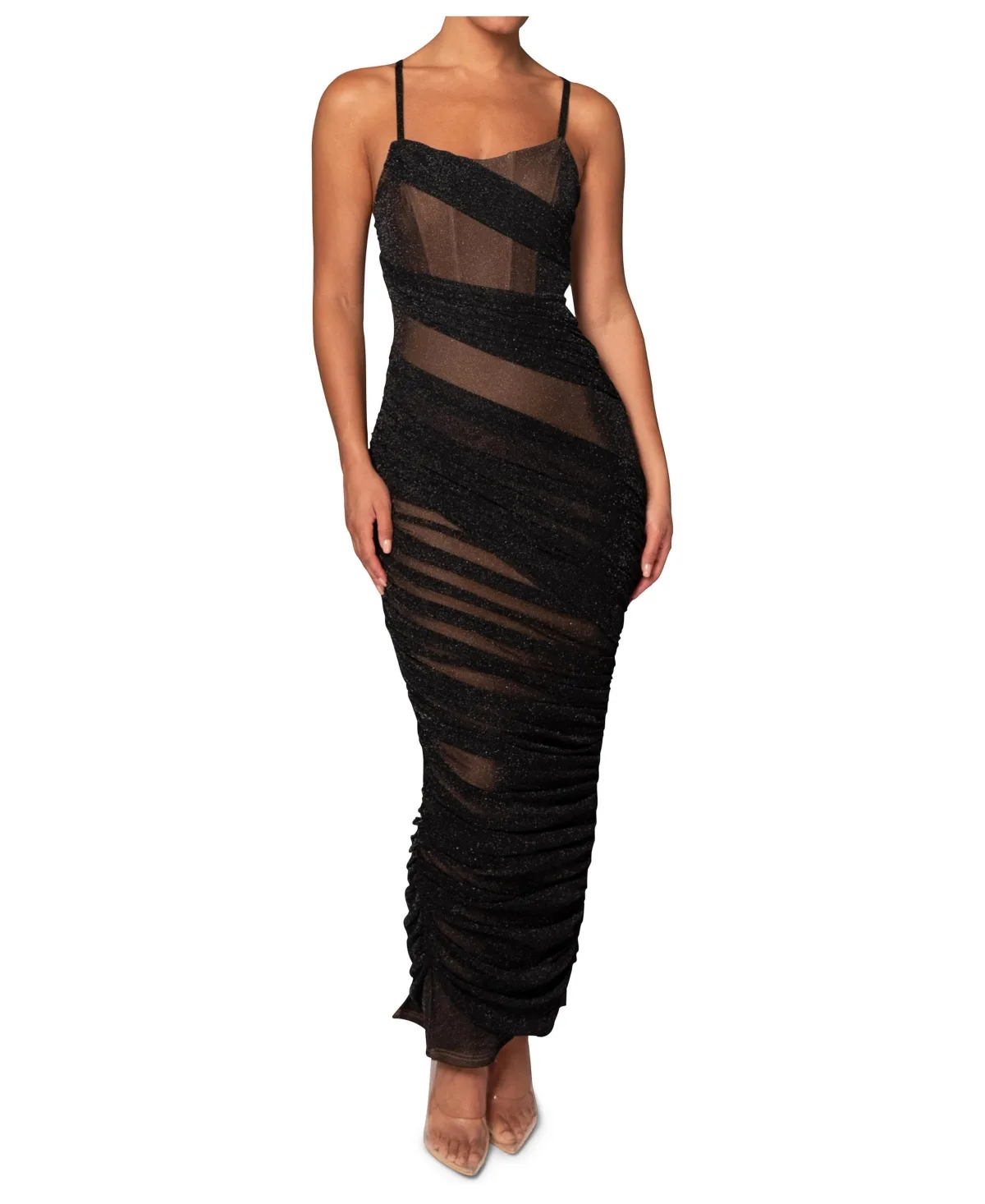 Catalina Sweetheart Lurex-Knit Maxi Dress