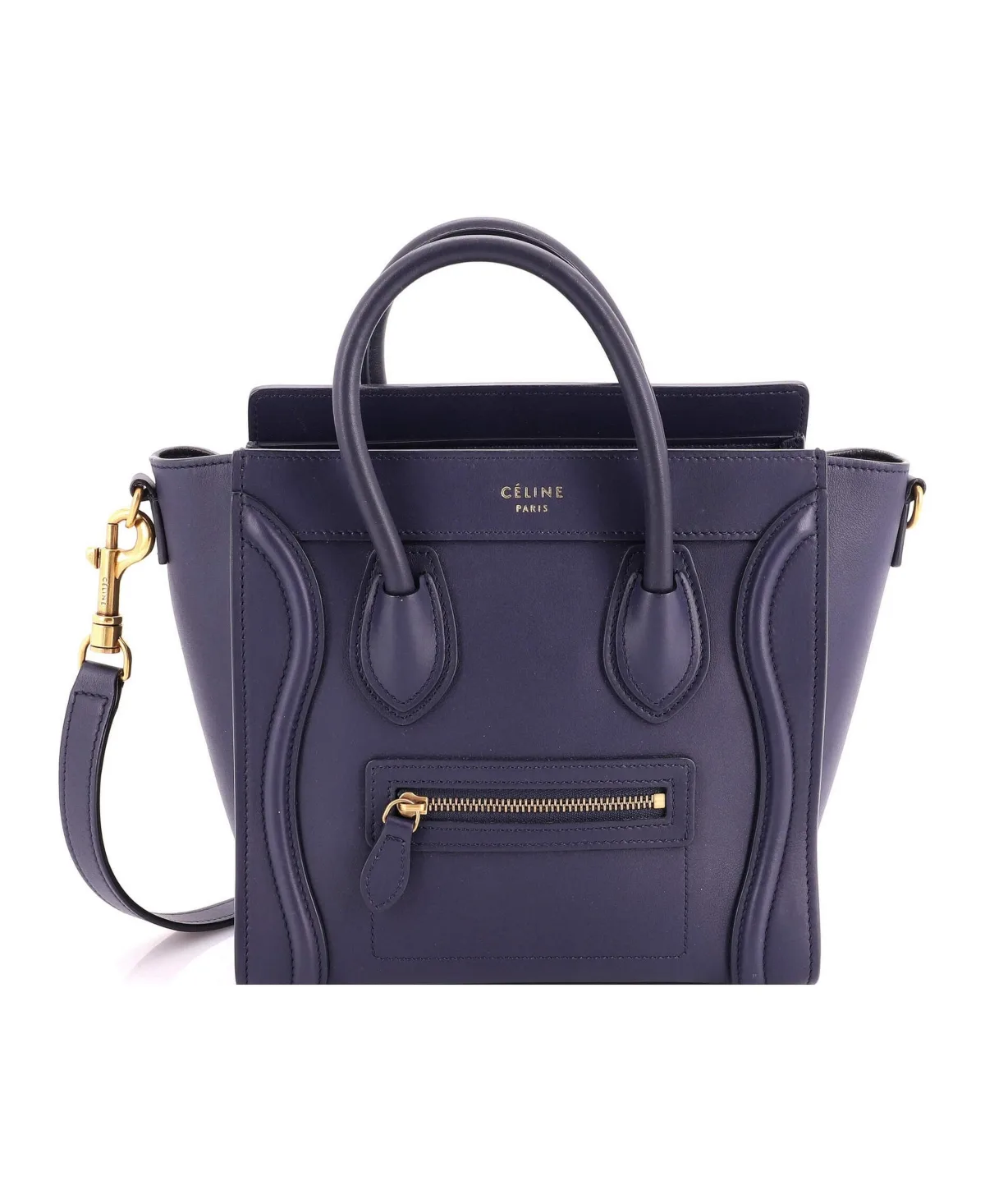 Pre-Owned Nano Luggage Bag Smooth Leather by Celine