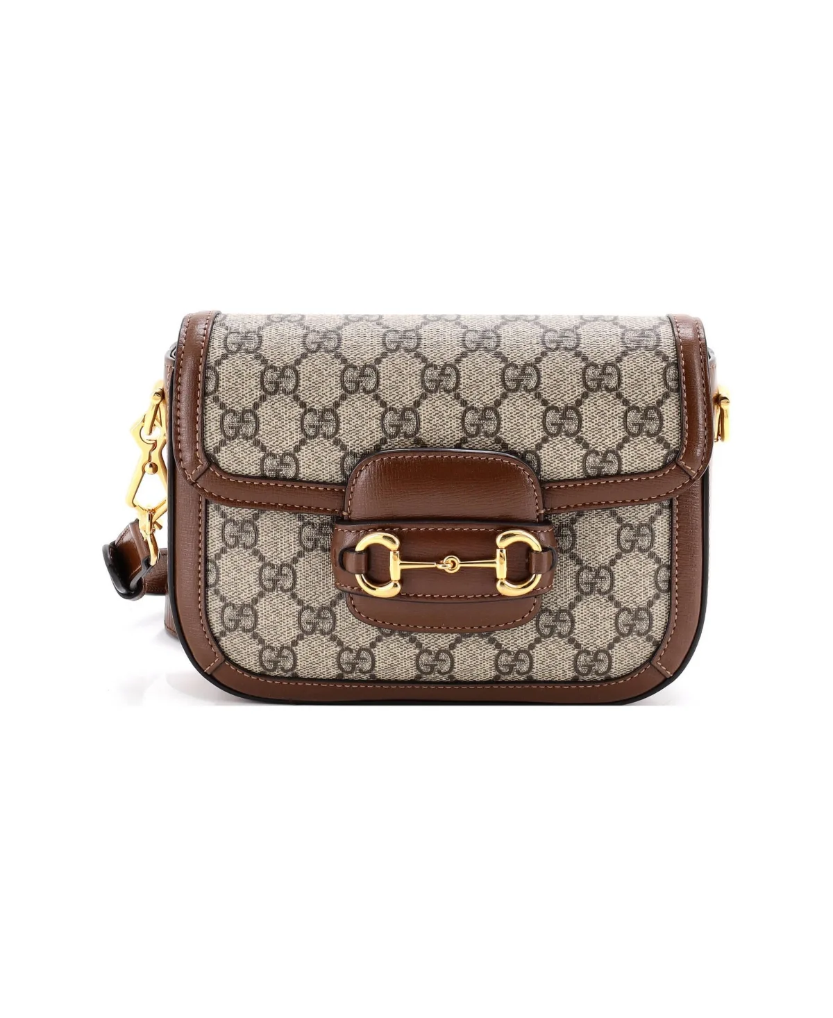 Pre-Owned Mini Horsebit 1955 Shoulder Bag Gg Coated Canvas with Leather