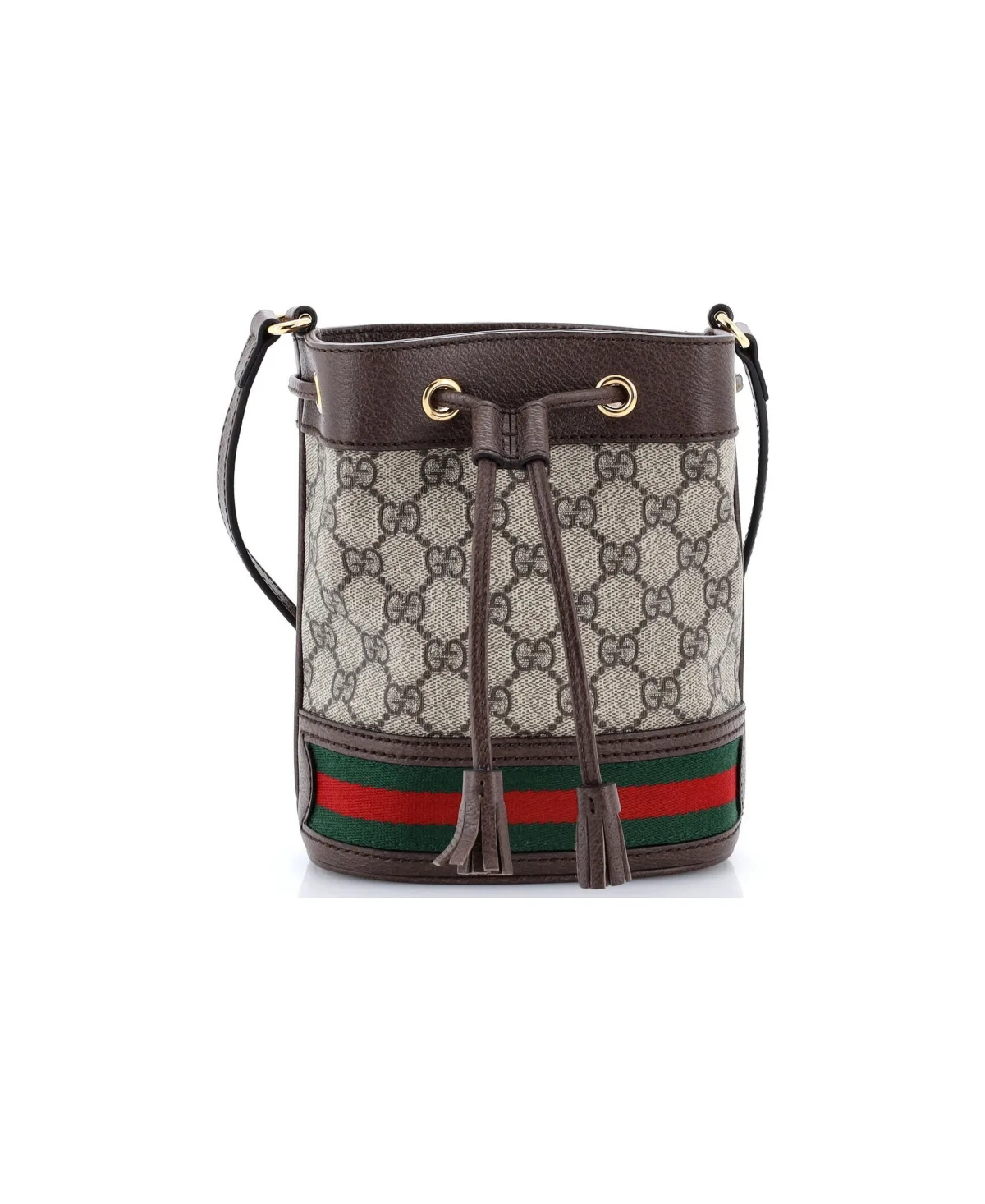 Pre-Owned Gucci Mini Ophidia Bucket Bag Gg Coated Canvas by Gucci