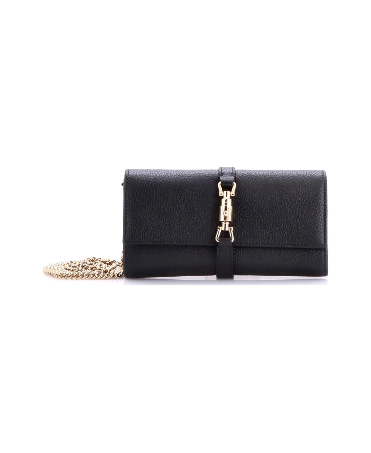 Pre-Owned Gucci Jackie 1961 Continental Chain Wallet Leather by Gucci