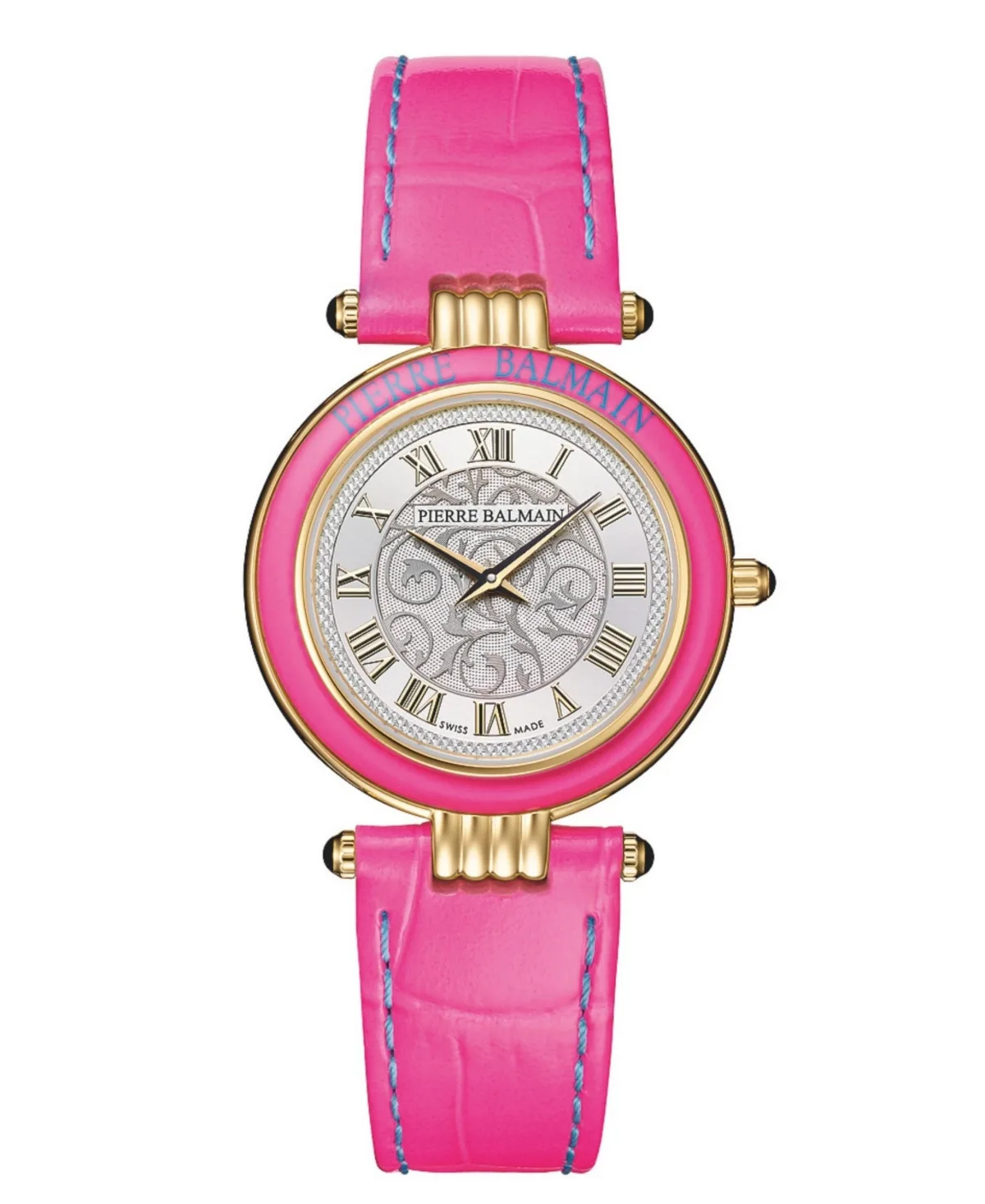 Swiss Quartz Haute Elegance Pink Leather Watch 31mm by Balmain