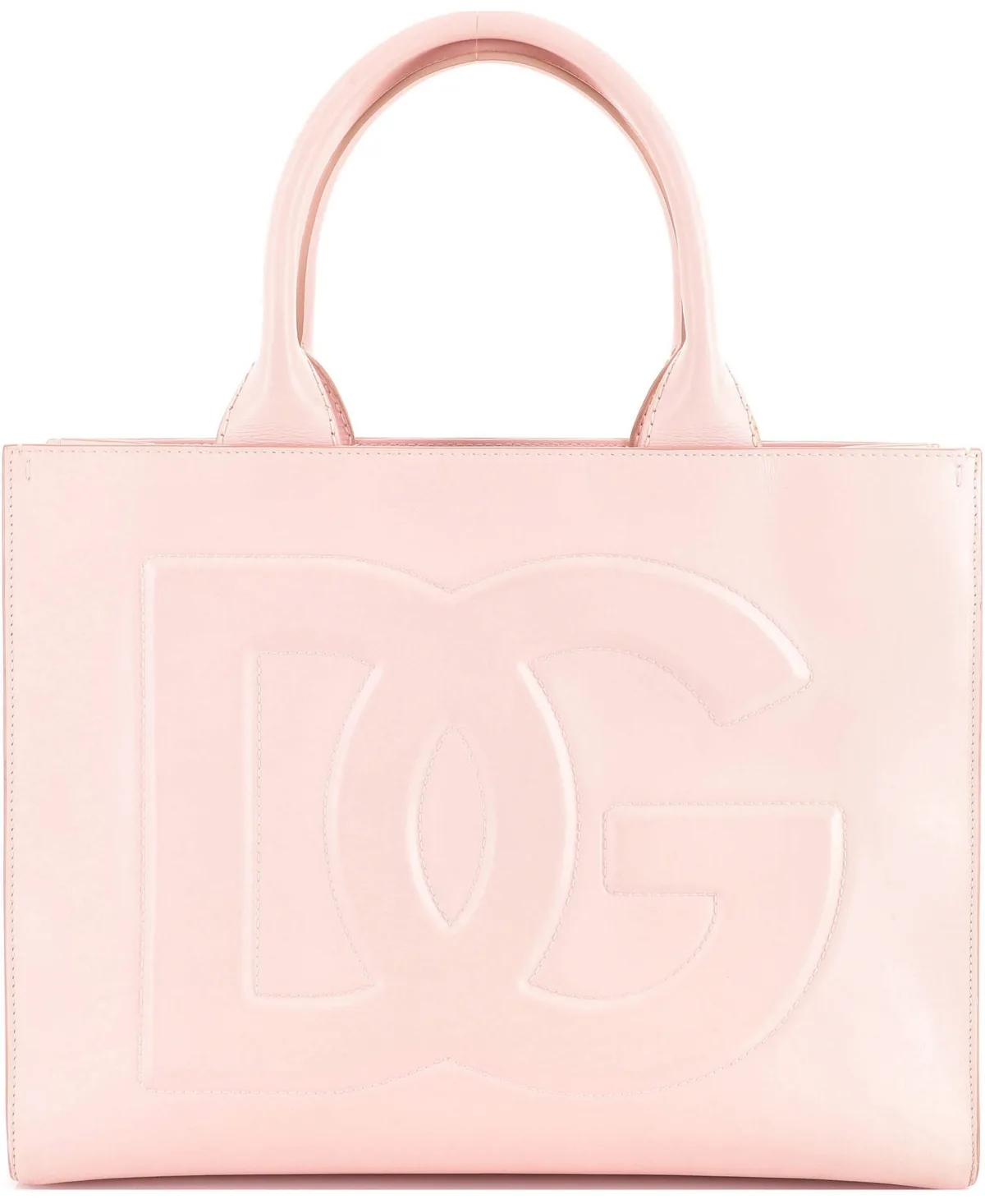 Pre-Owned Embossed Logo Beatrice Tote Leather by Dolce & Gabbana