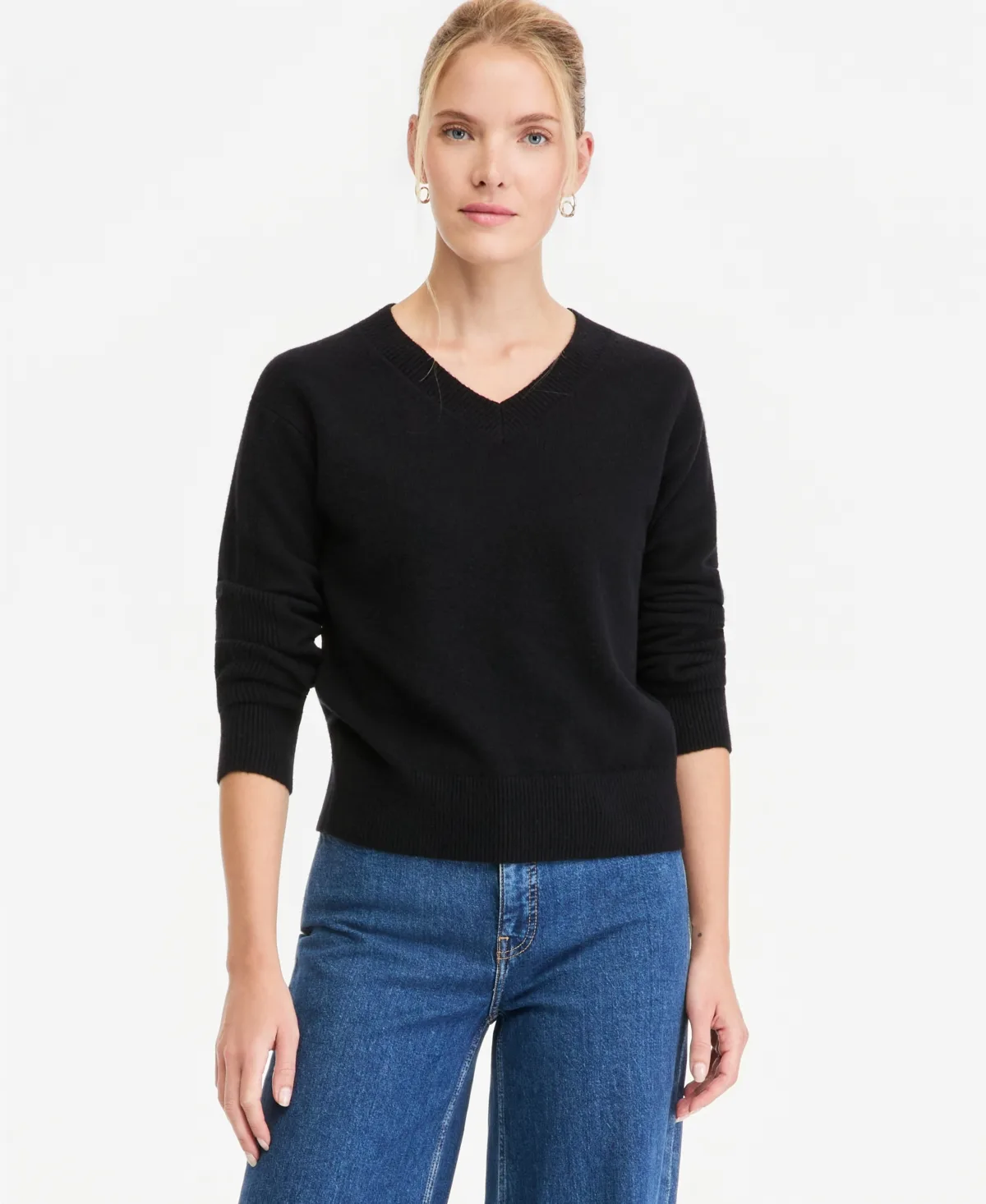 V-Neck Long-Sleeve Sweater