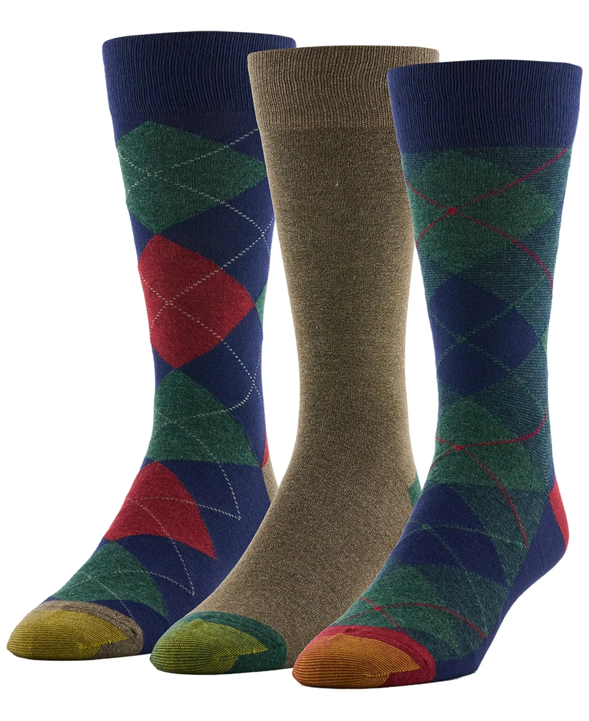 Holiday Plaid Crew Socks, 3-Pack