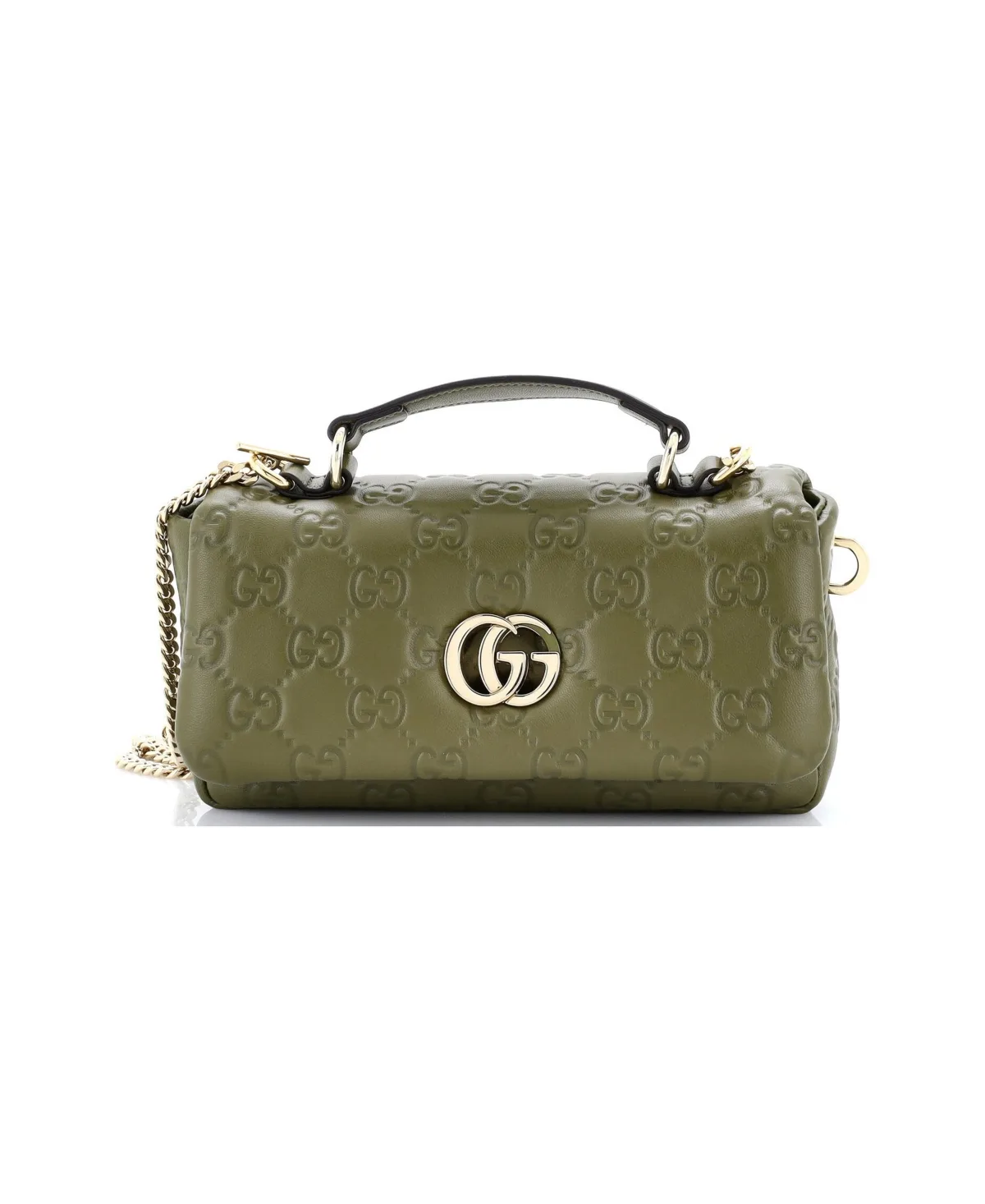 Pre-Owned Gucci Mini Gg Milano Top Handle Bag Guccissima Leather by Gucci