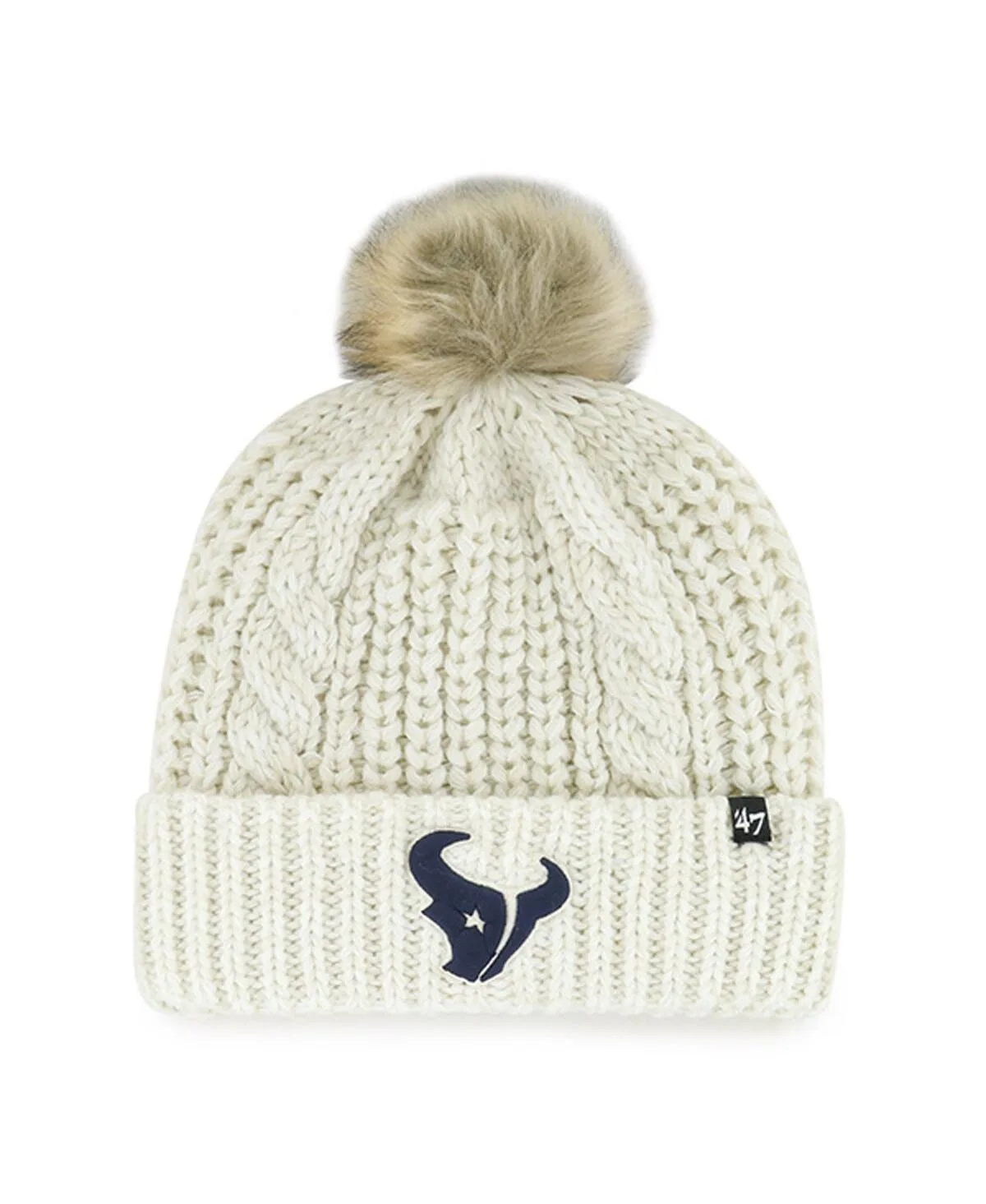 Houston Texans Meeko Cuffed Knit Hat with Pom by 47 Brand