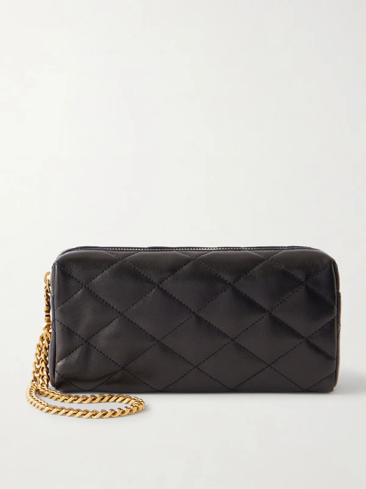 - Cassandre Bijou Quilted Textured-leather Pouch - by SAINT LAURENT