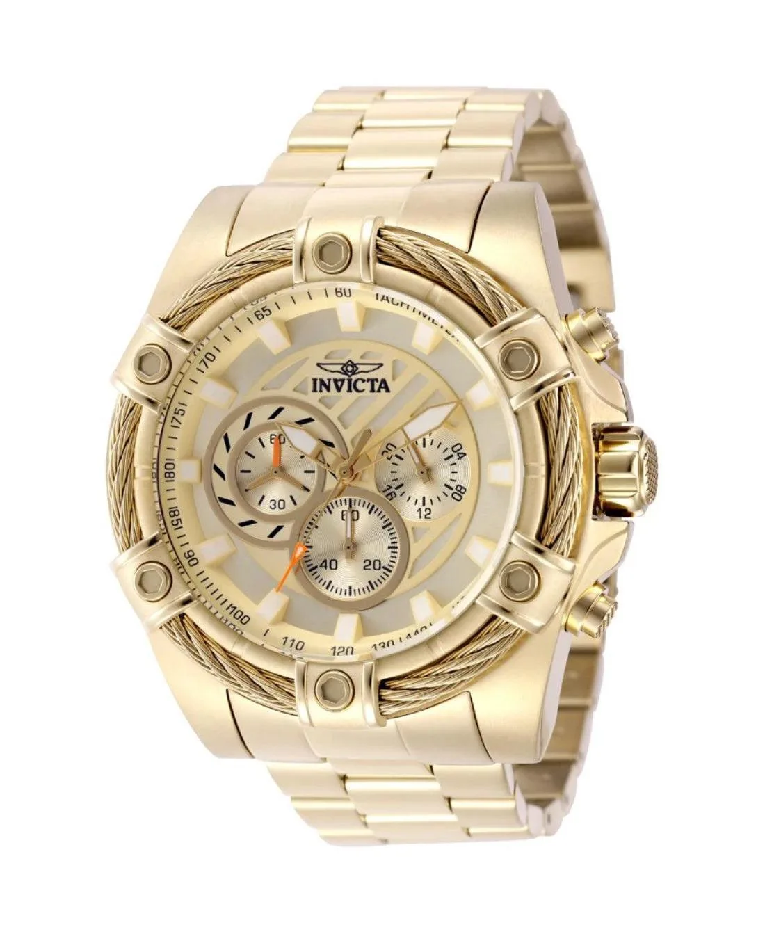 Quartz Chronograph Bolt 49815 Gold-Tone Stainless Steel Watch, 52mm